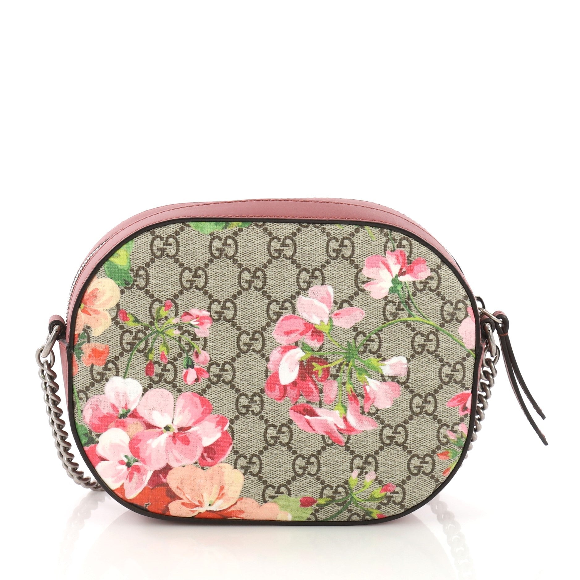 Chain Crossbody Bag Blooms Print GG Coated Canvas Mini