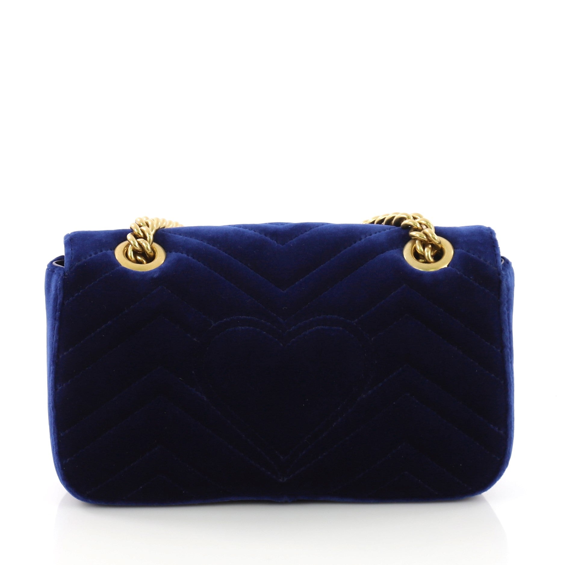 GG Marmont Flap Bag Matelasse Velvet Mini