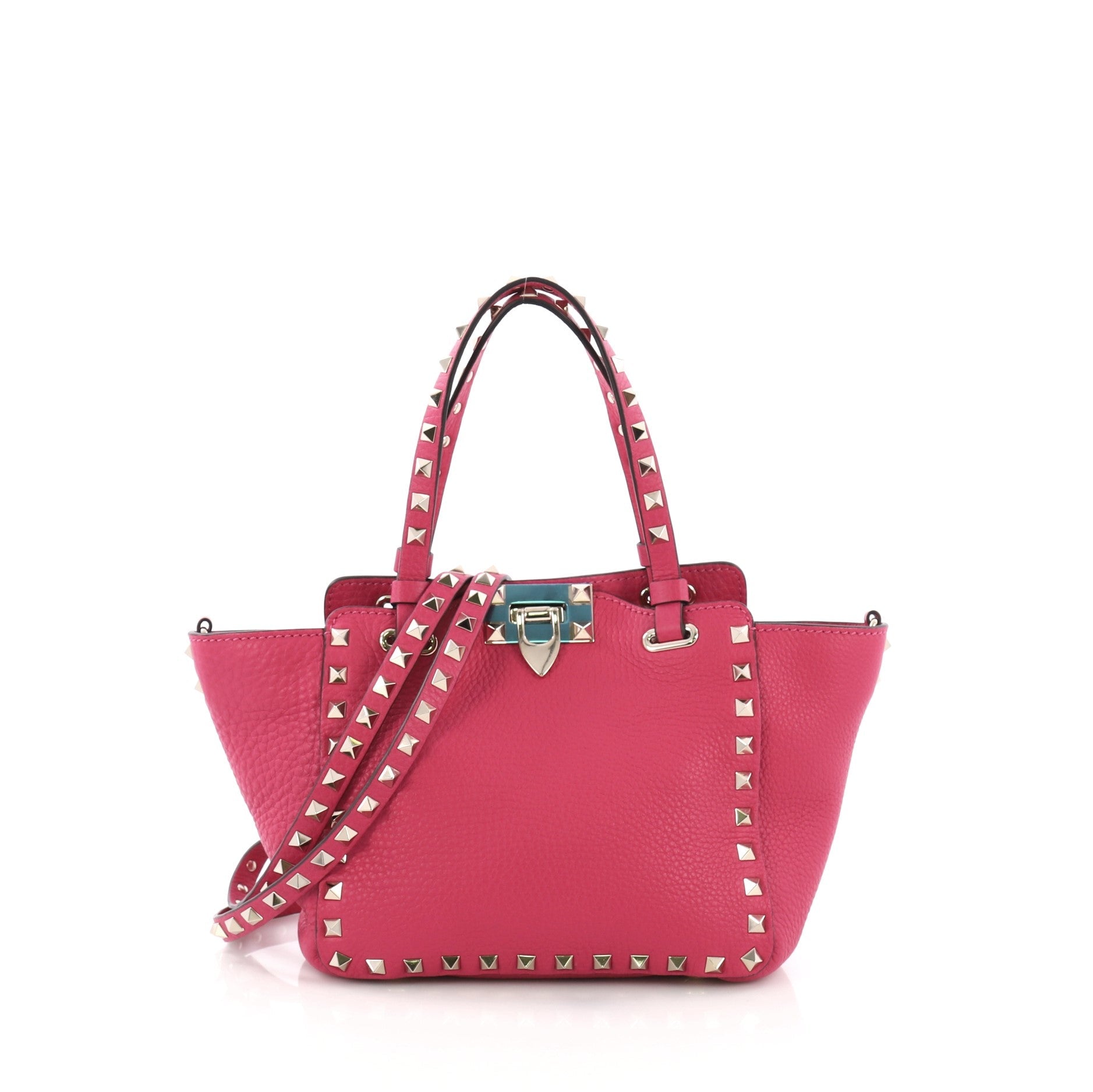 Rockstud Tote Pebbled Leather Mini