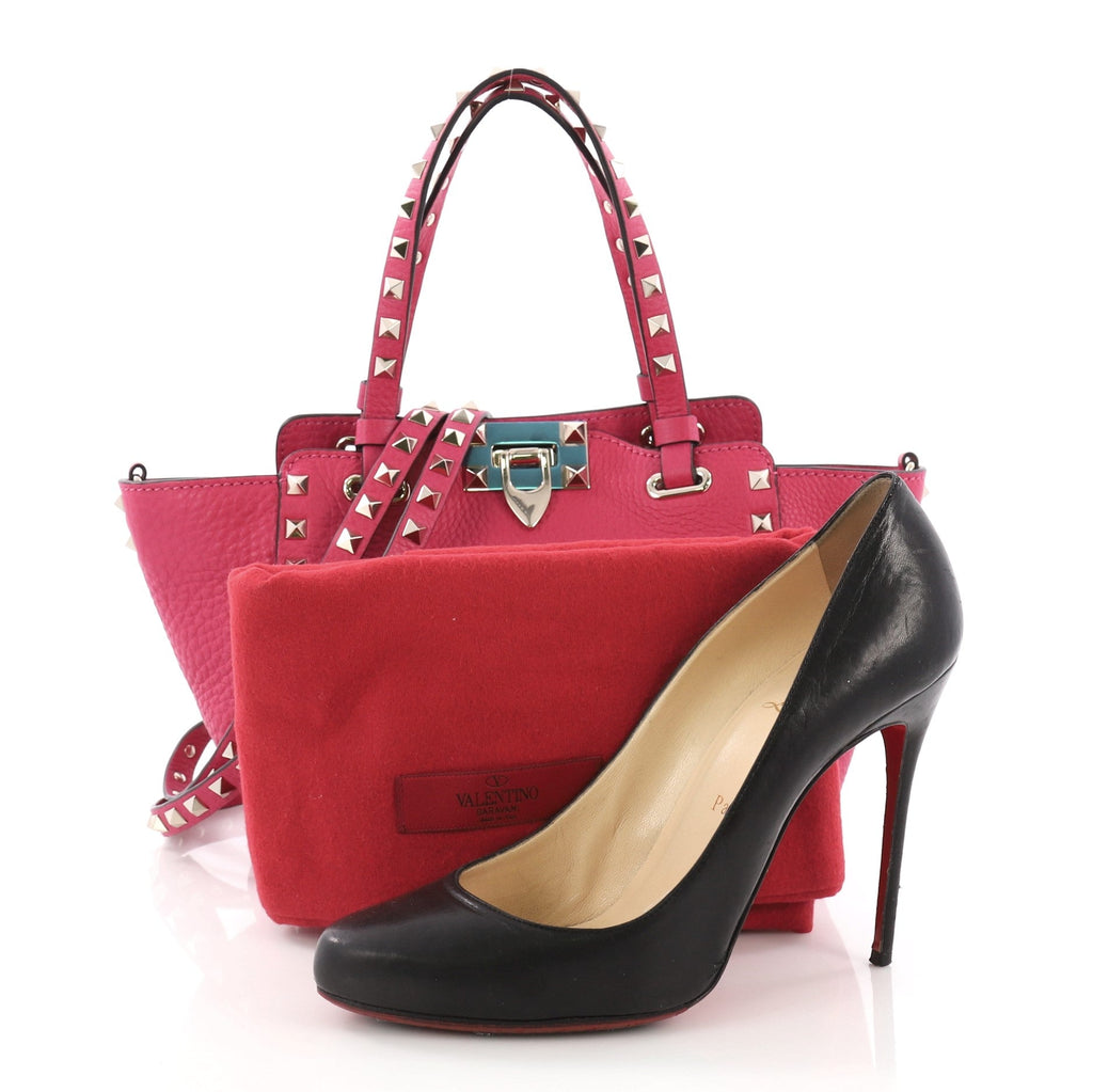 Rockstud Tote Pebbled Leather Mini