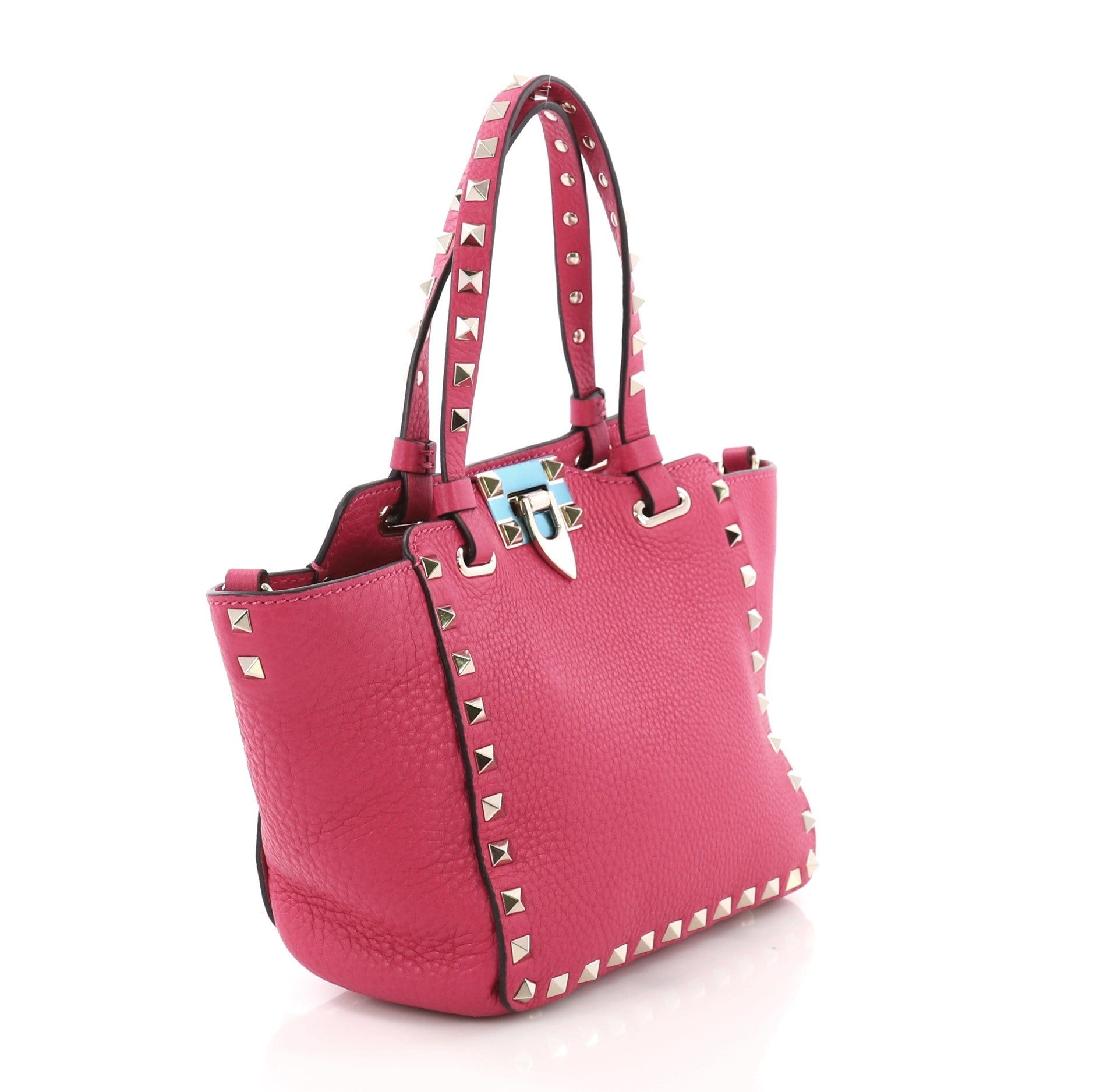 Rockstud Tote Pebbled Leather Mini