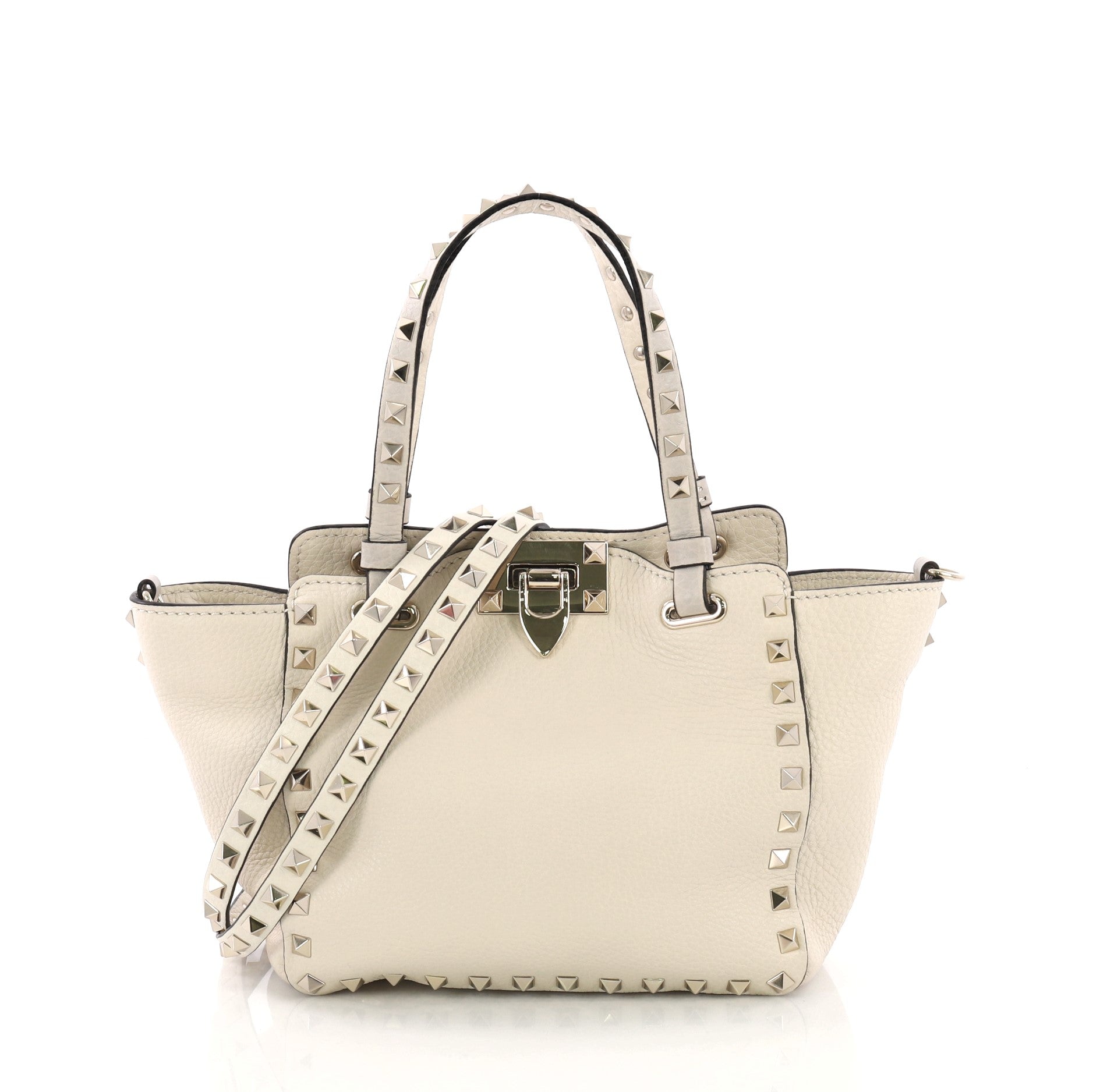 Rockstud Tote Pebbled Leather Mini
