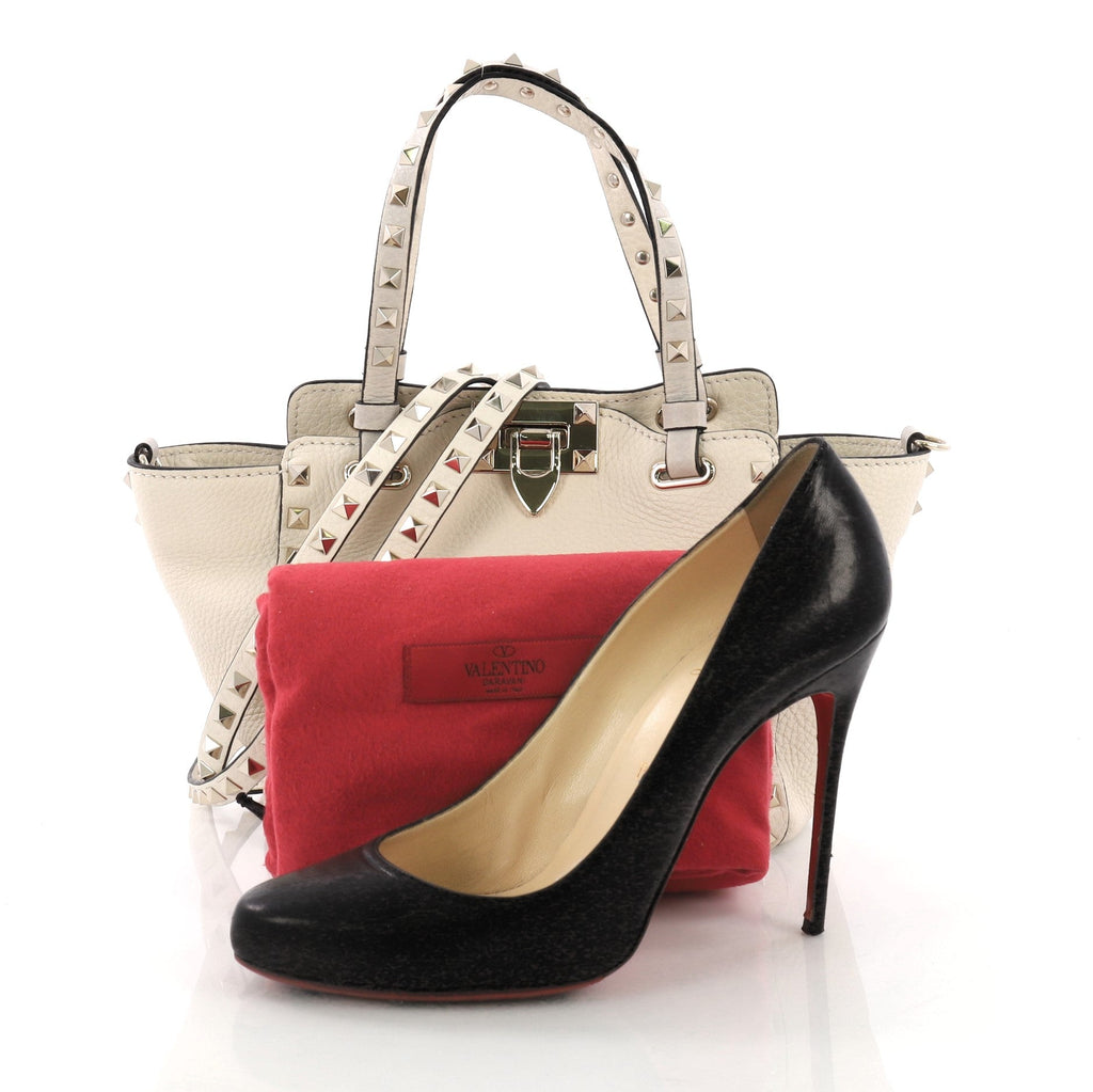 Rockstud Tote Pebbled Leather Mini