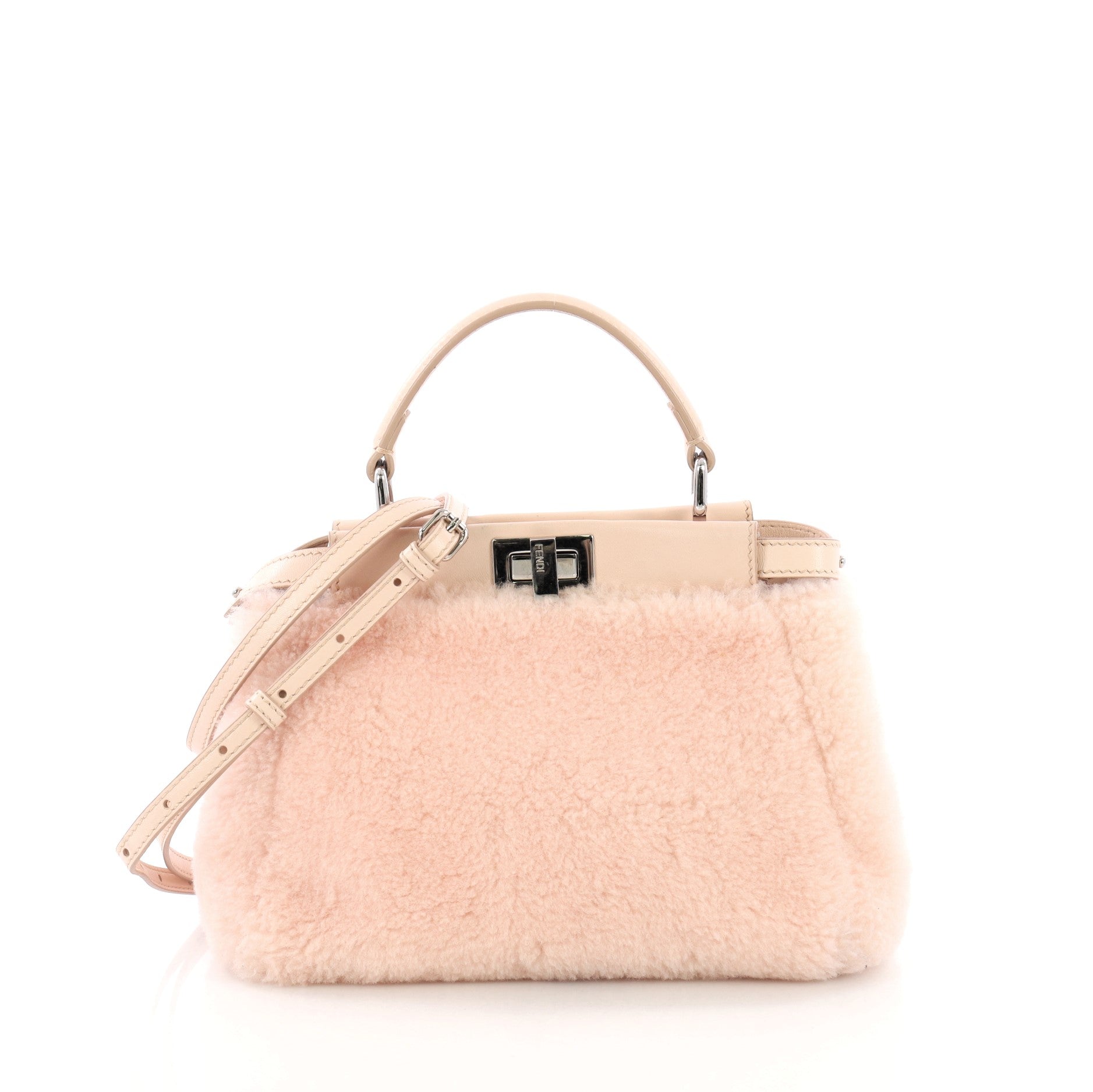 Peekaboo Handbag Shearling Mini