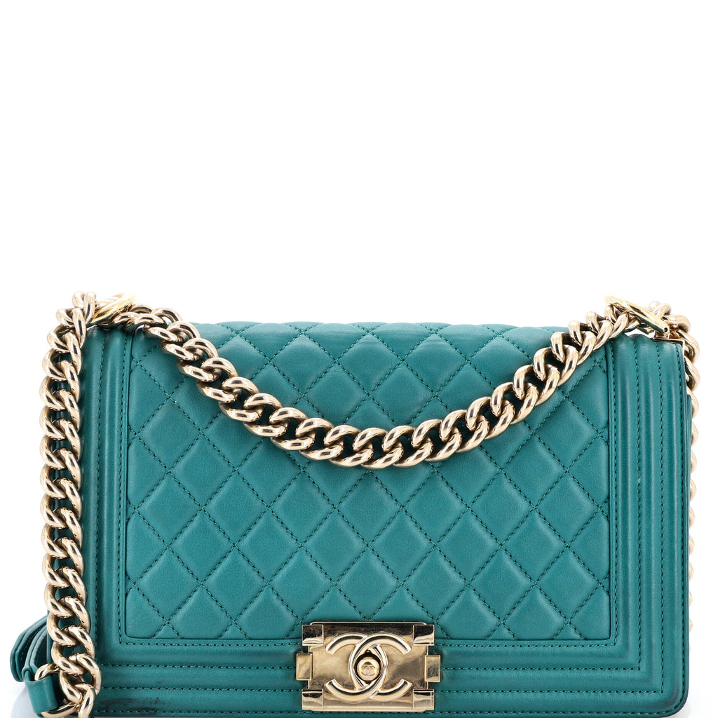 Boy Flap Bag Quilted Lambskin Old Medium