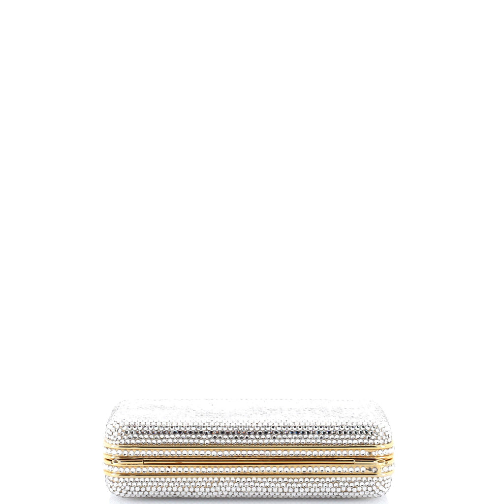 Chain Minaudiere Box Clutch Crystal Small