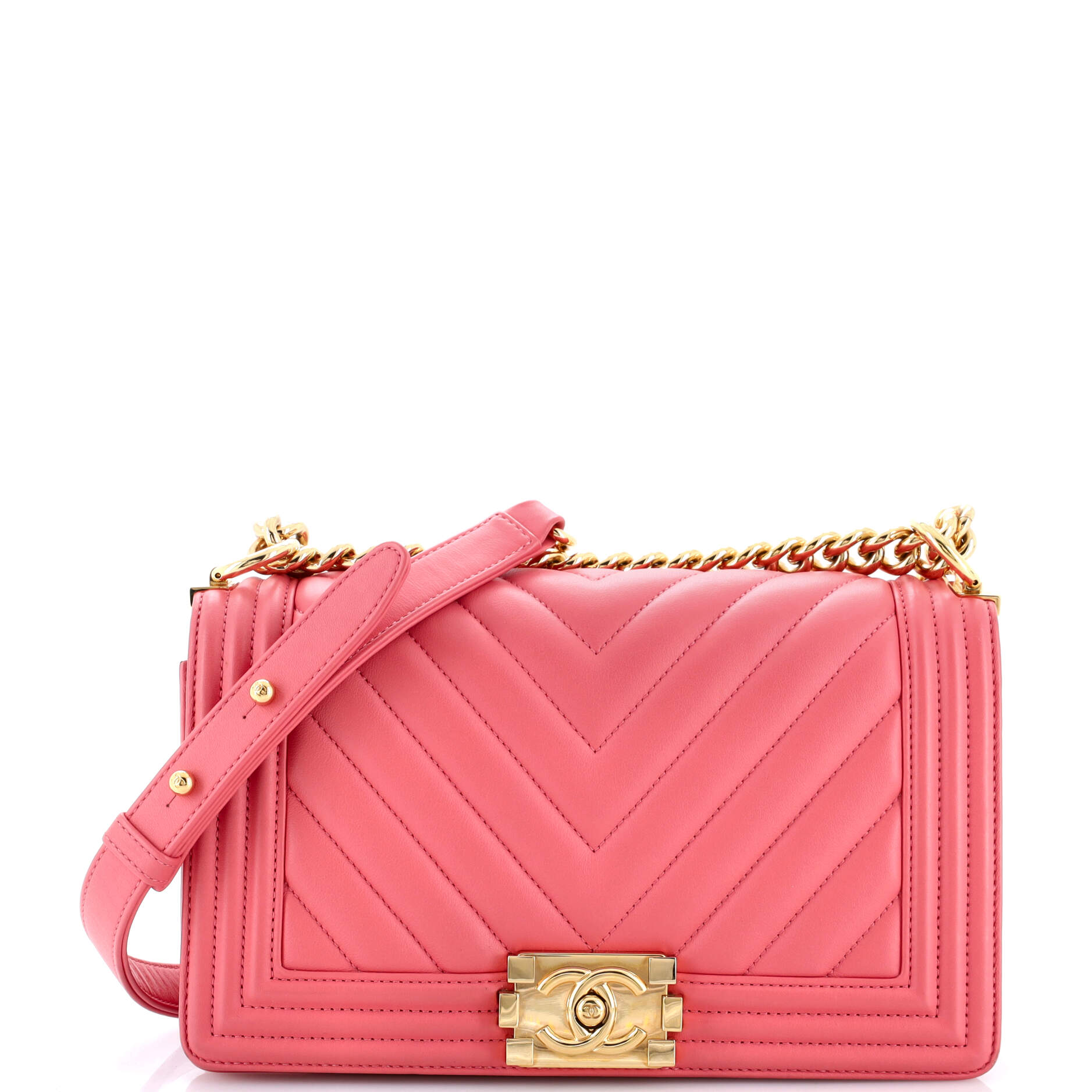 Boy Flap Bag Chevron Calfskin Old Medium