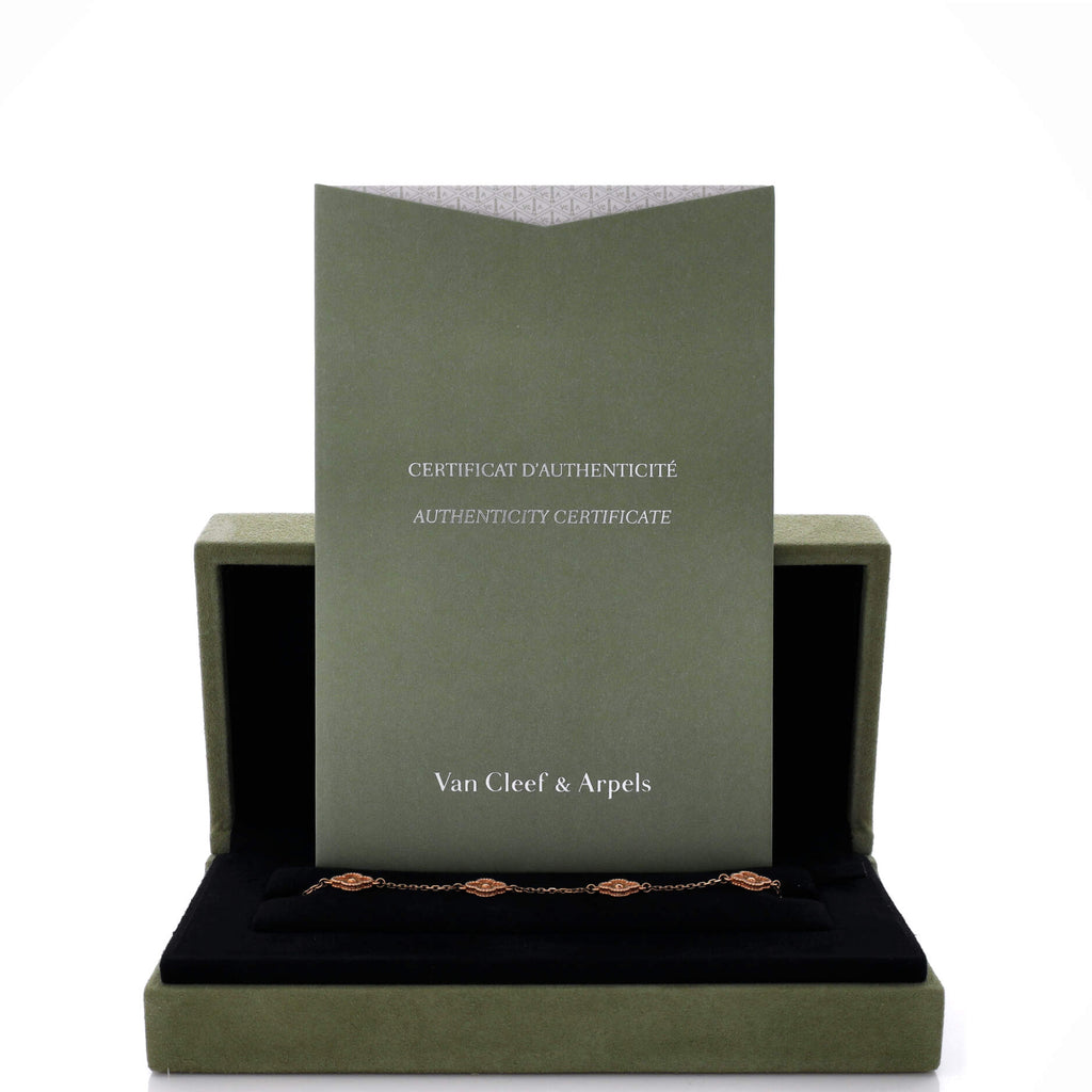 Sweet Alhambra 6 Motifs Bracelet 18K Rose Gold