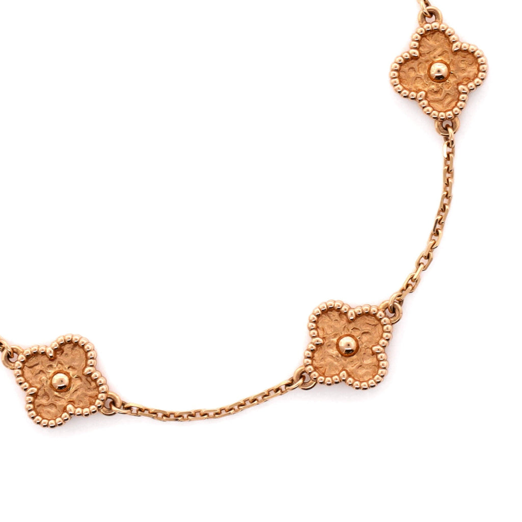 Sweet Alhambra 6 Motifs Bracelet 18K Rose Gold