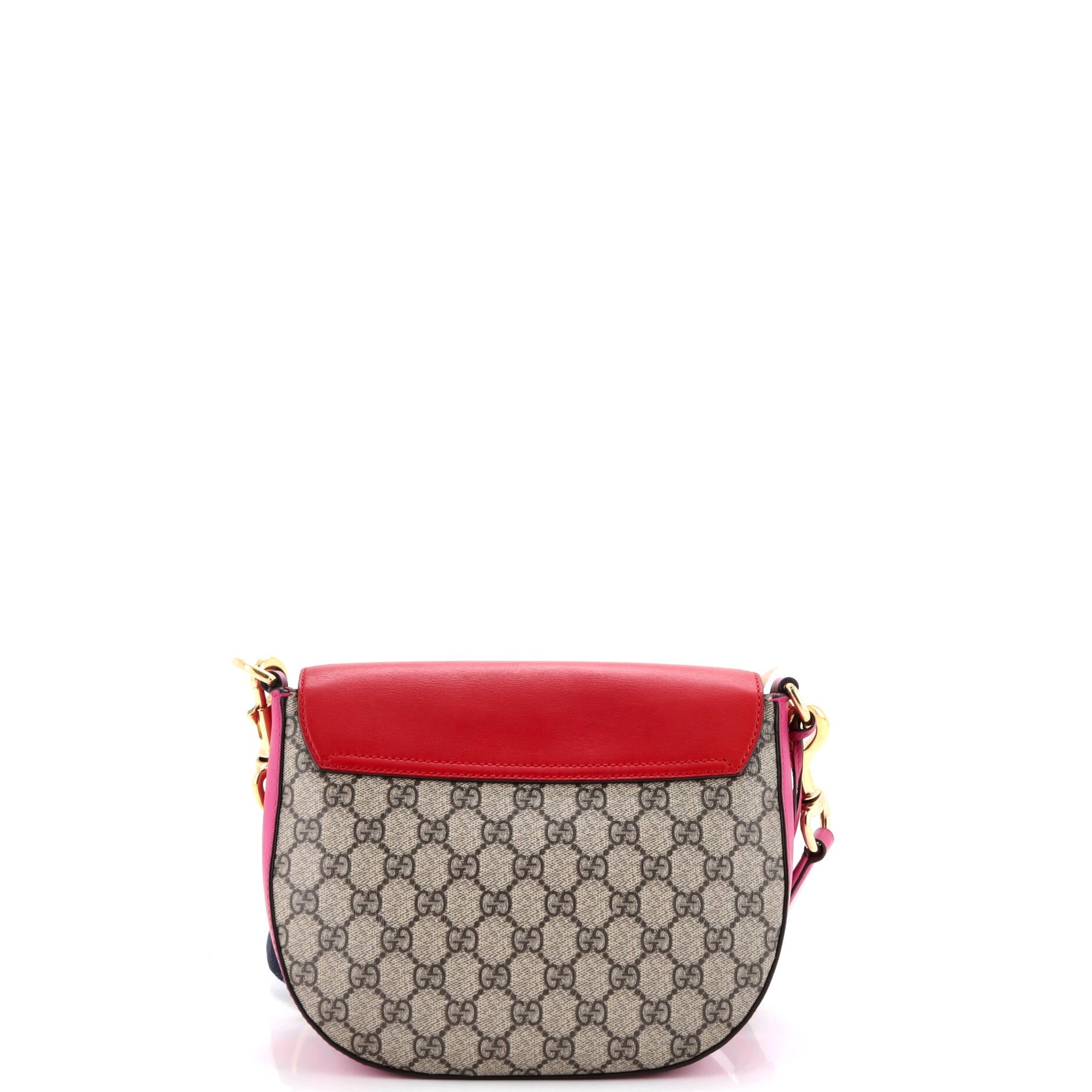 Padlock Saddle Shoulder Bag GG Coated Canvas and Leather Medium