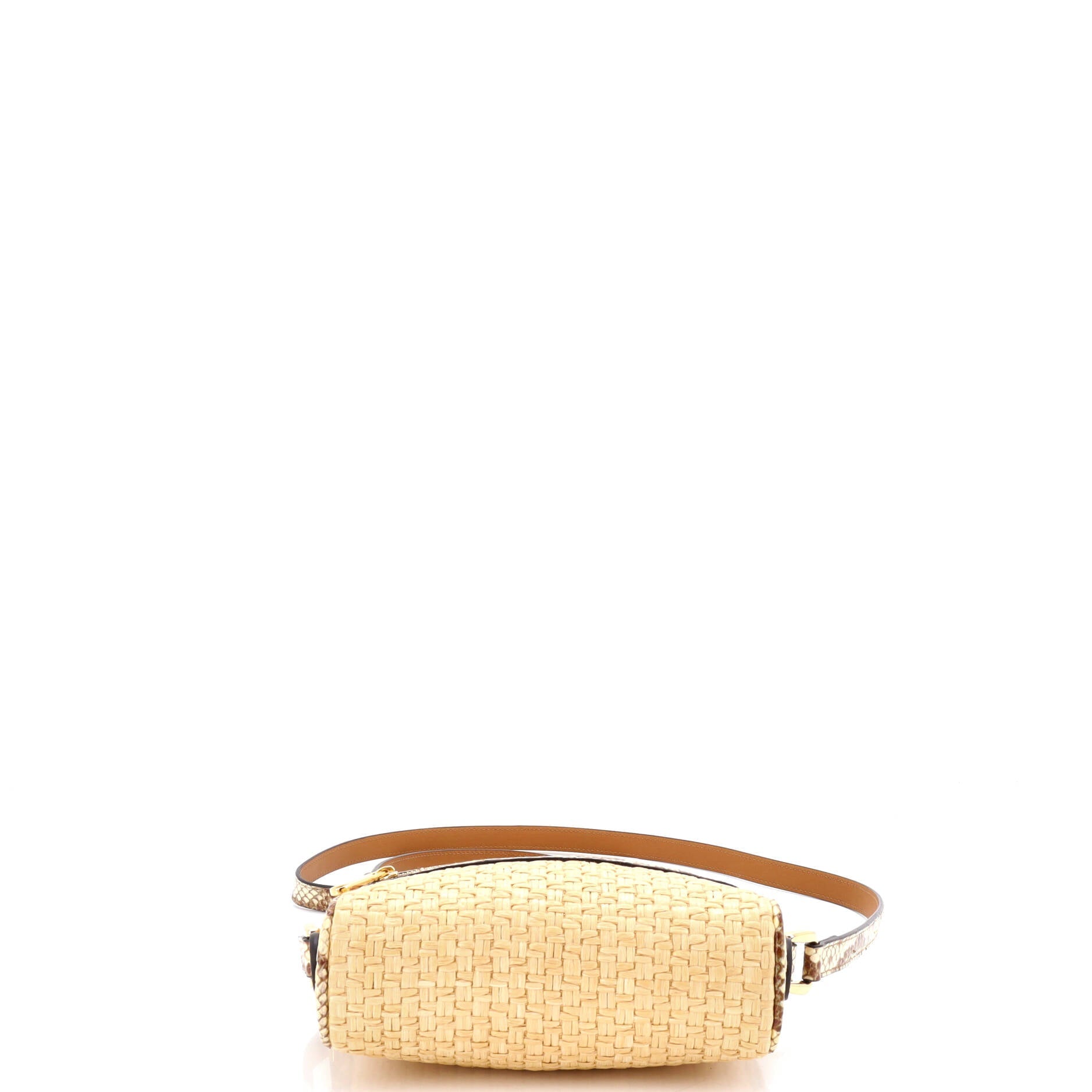 Ophidia Shoulder Bag Raffia with Snakeskin Mini
