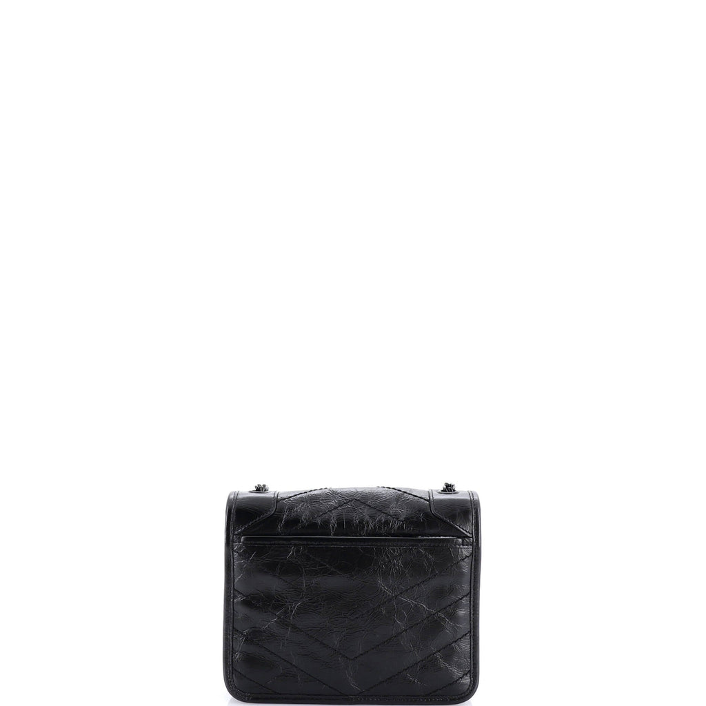 Niki Chain Wallet Matelasse Chevron Leather