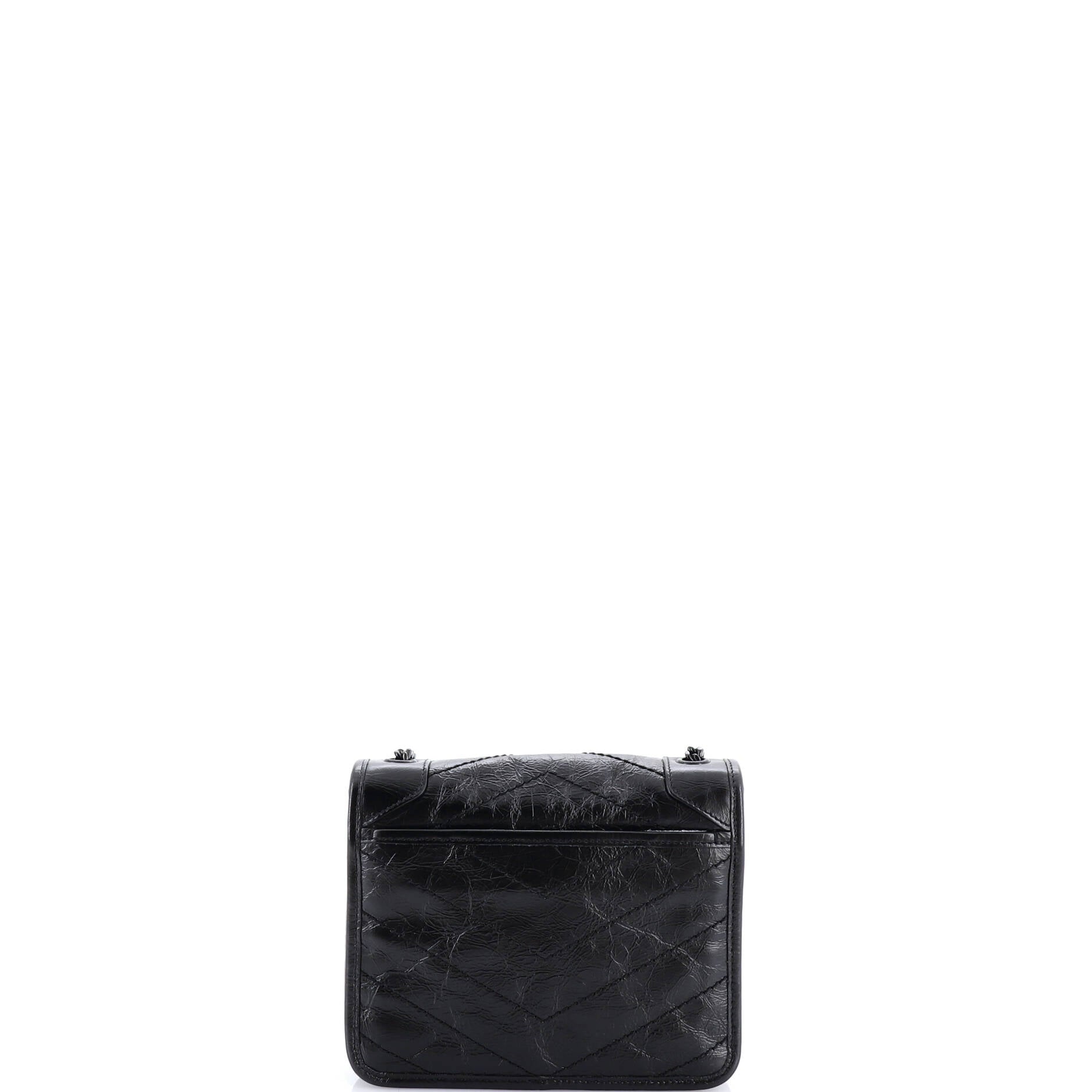Niki Chain Wallet Matelasse Chevron Leather