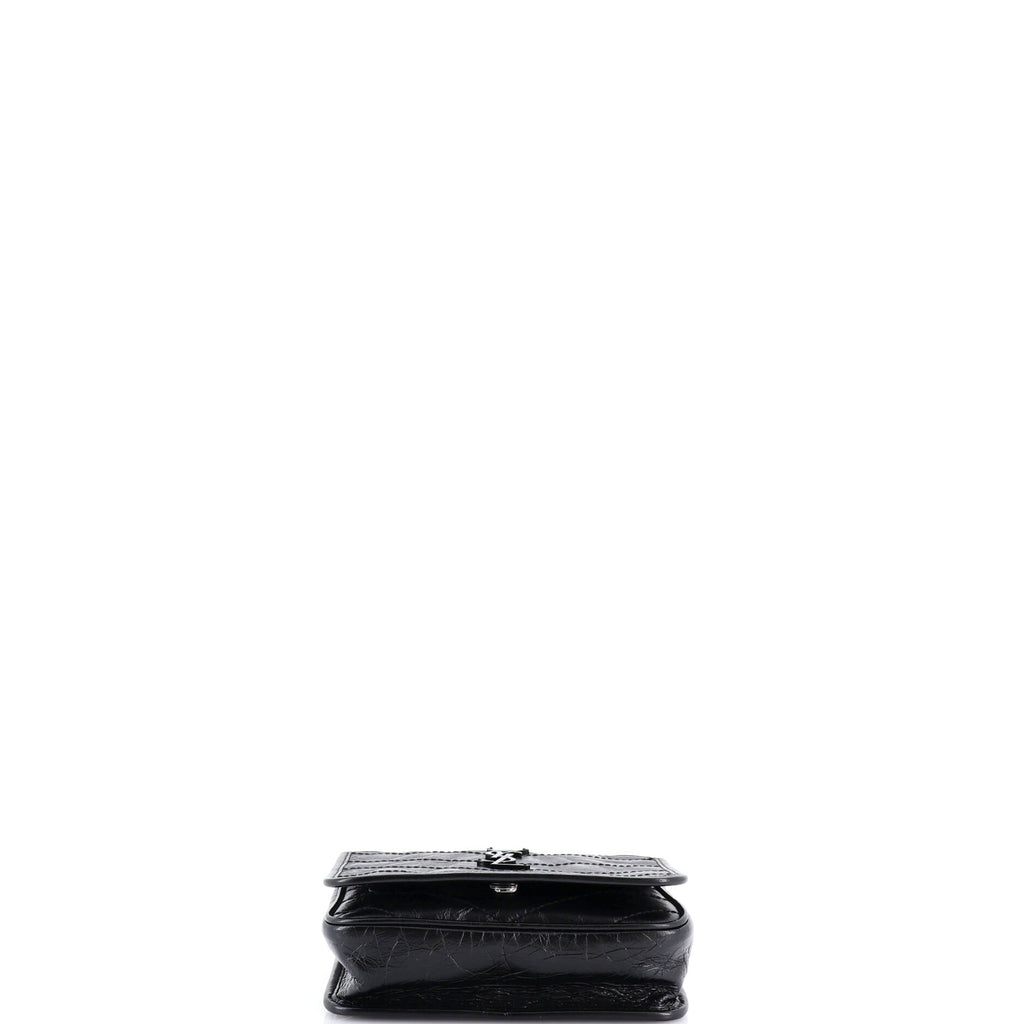 Niki Chain Wallet Matelasse Chevron Leather