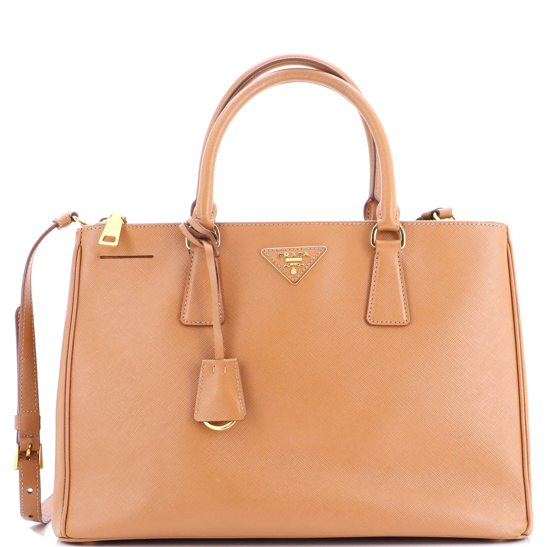 Double Zip Lux Tote Saffiano Leather Medium