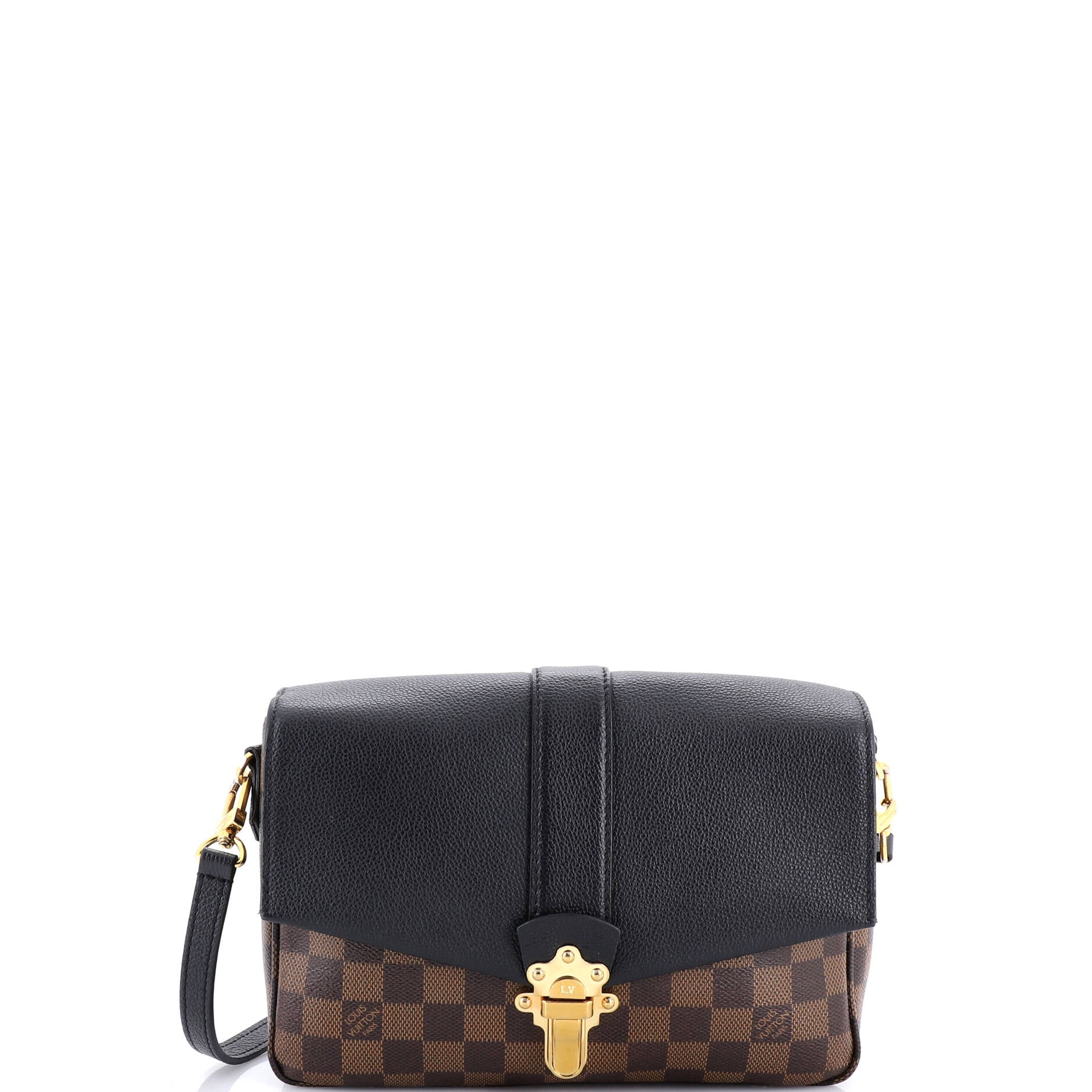 Clapton Handbag Damier and Leather PM