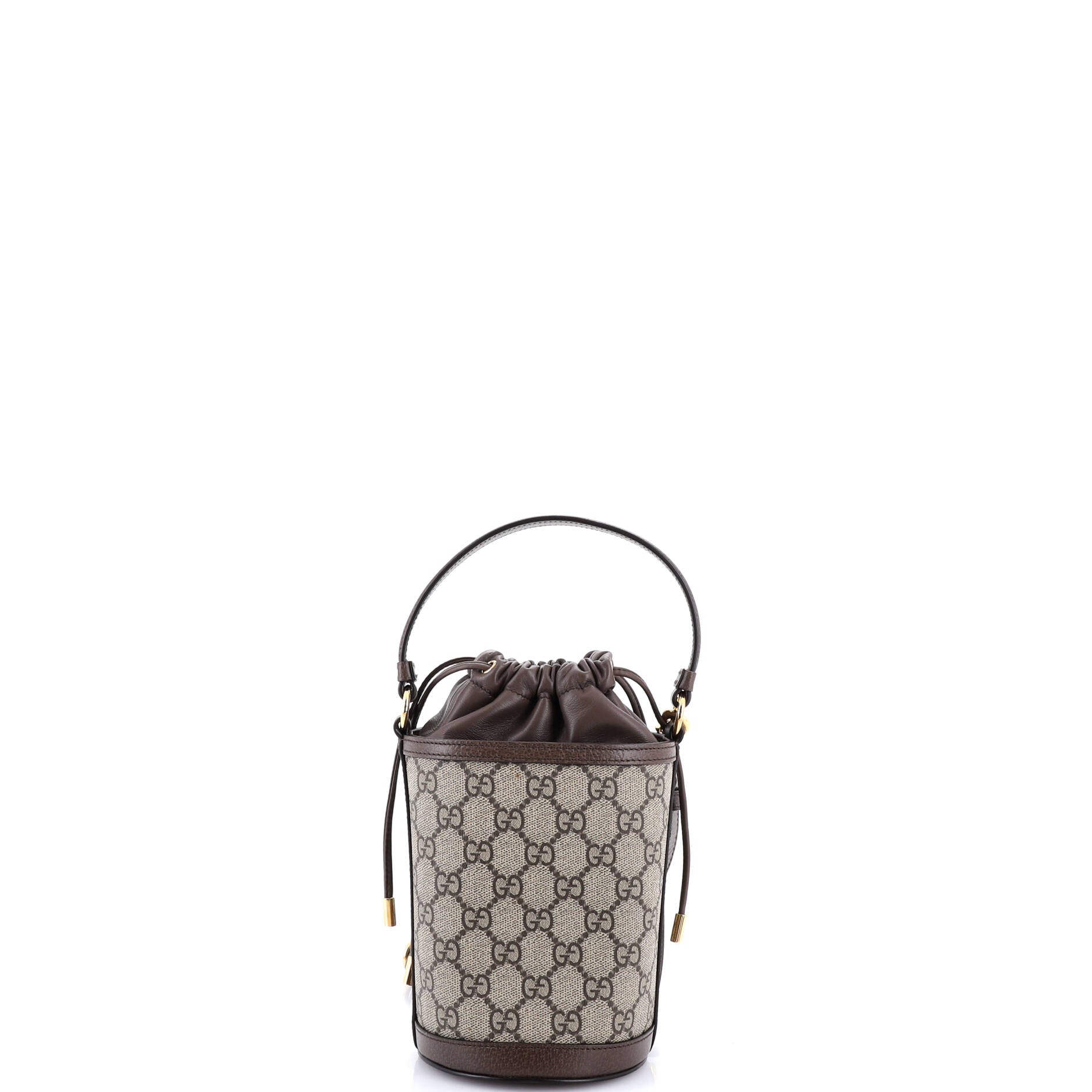 Ophidia Top Handle Bucket Bag GG Coated Canvas with Leather Mini