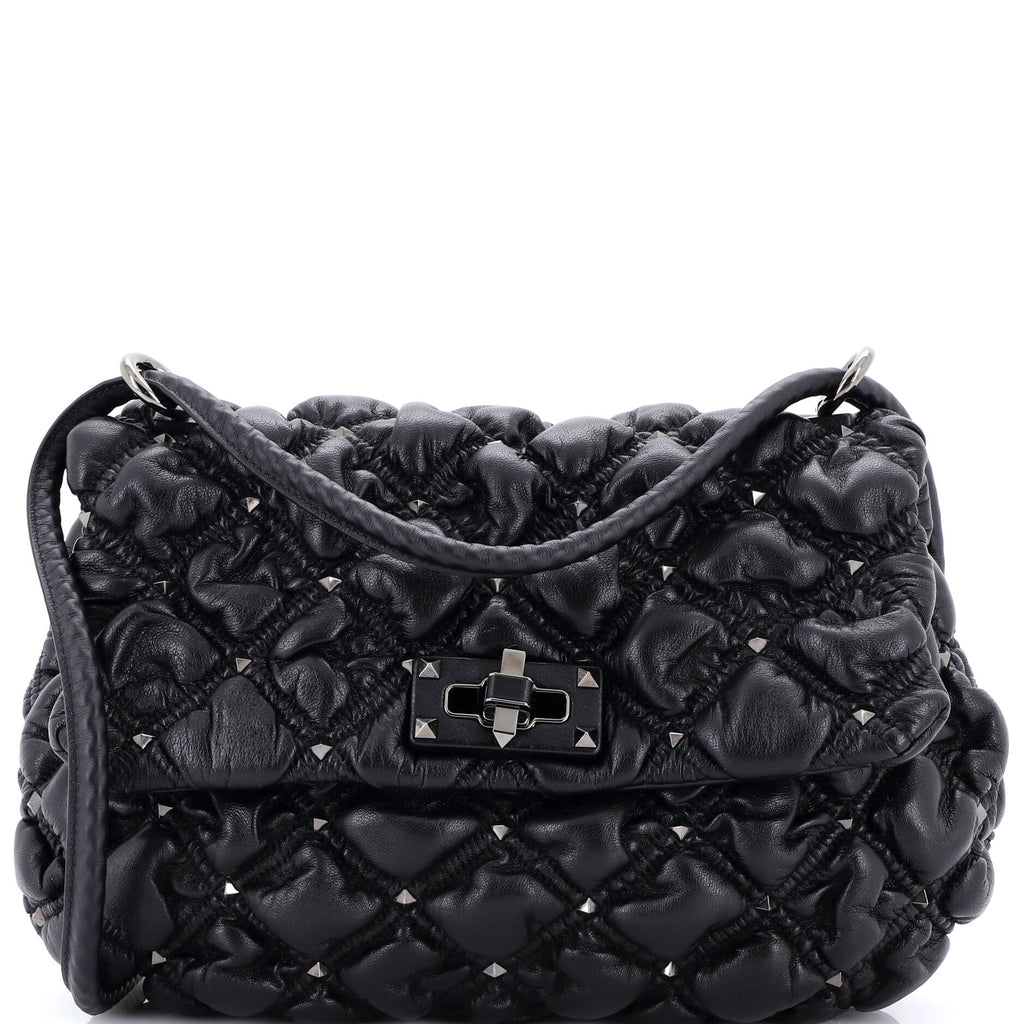 SpikeMe Flap Bag Quilted Leather Medium
