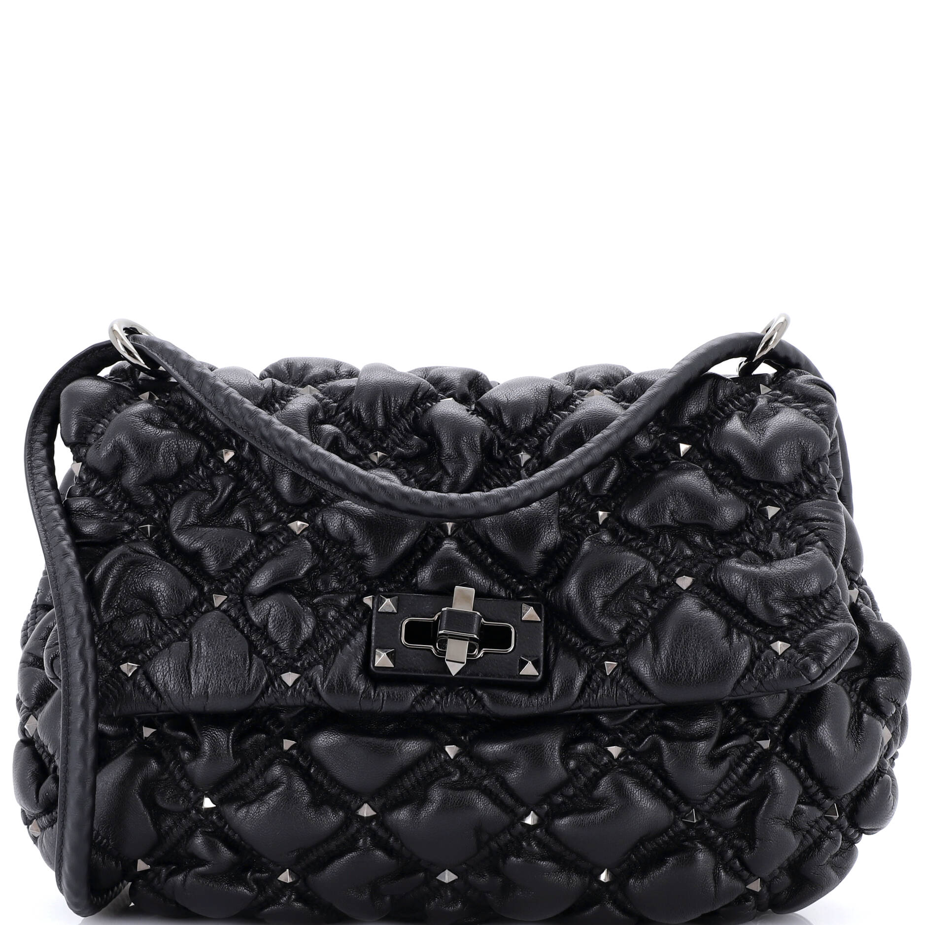 SpikeMe Flap Bag Quilted Leather Medium