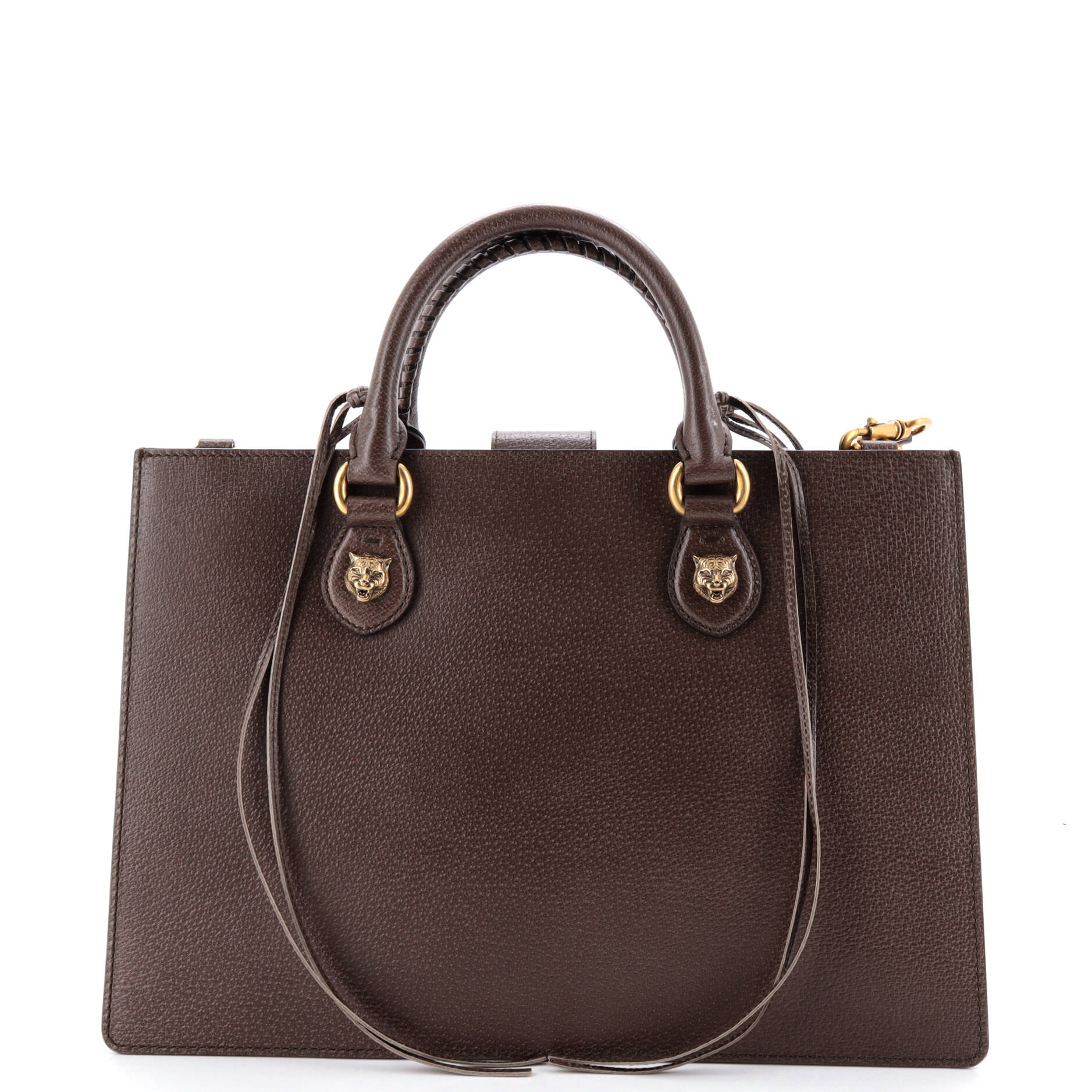 Animalier Web Top Handle Tote Leather Medium