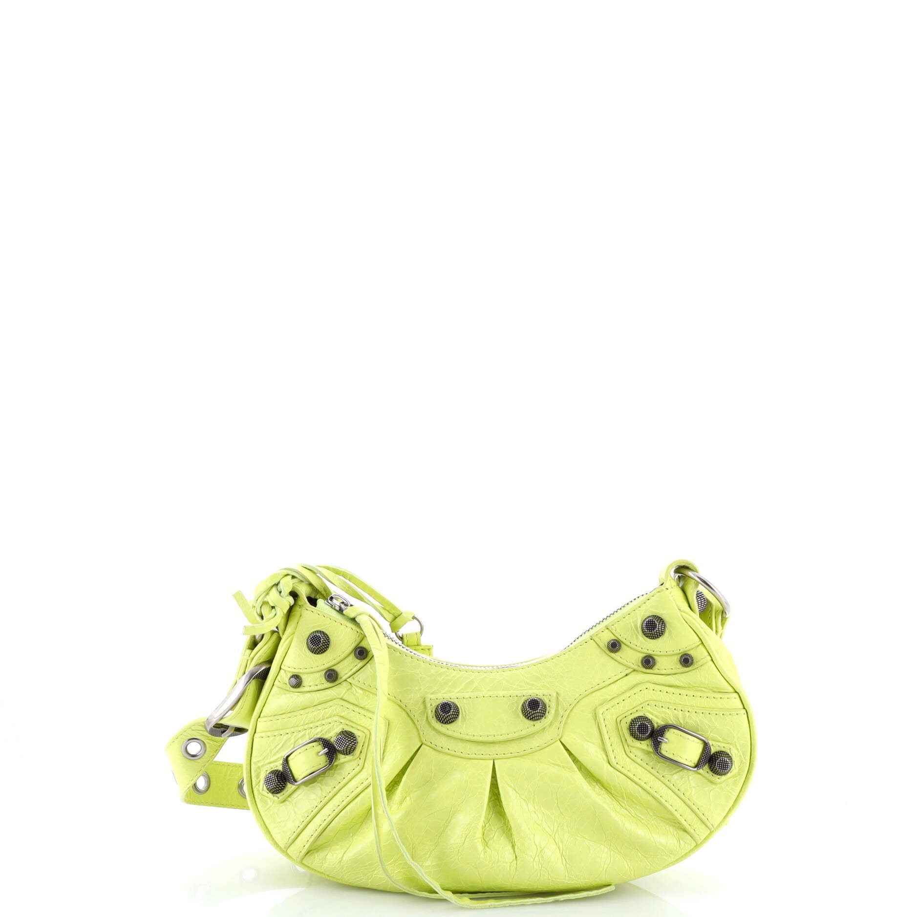 Le Cagole Giant Studs Shoulder Bag Leather XS