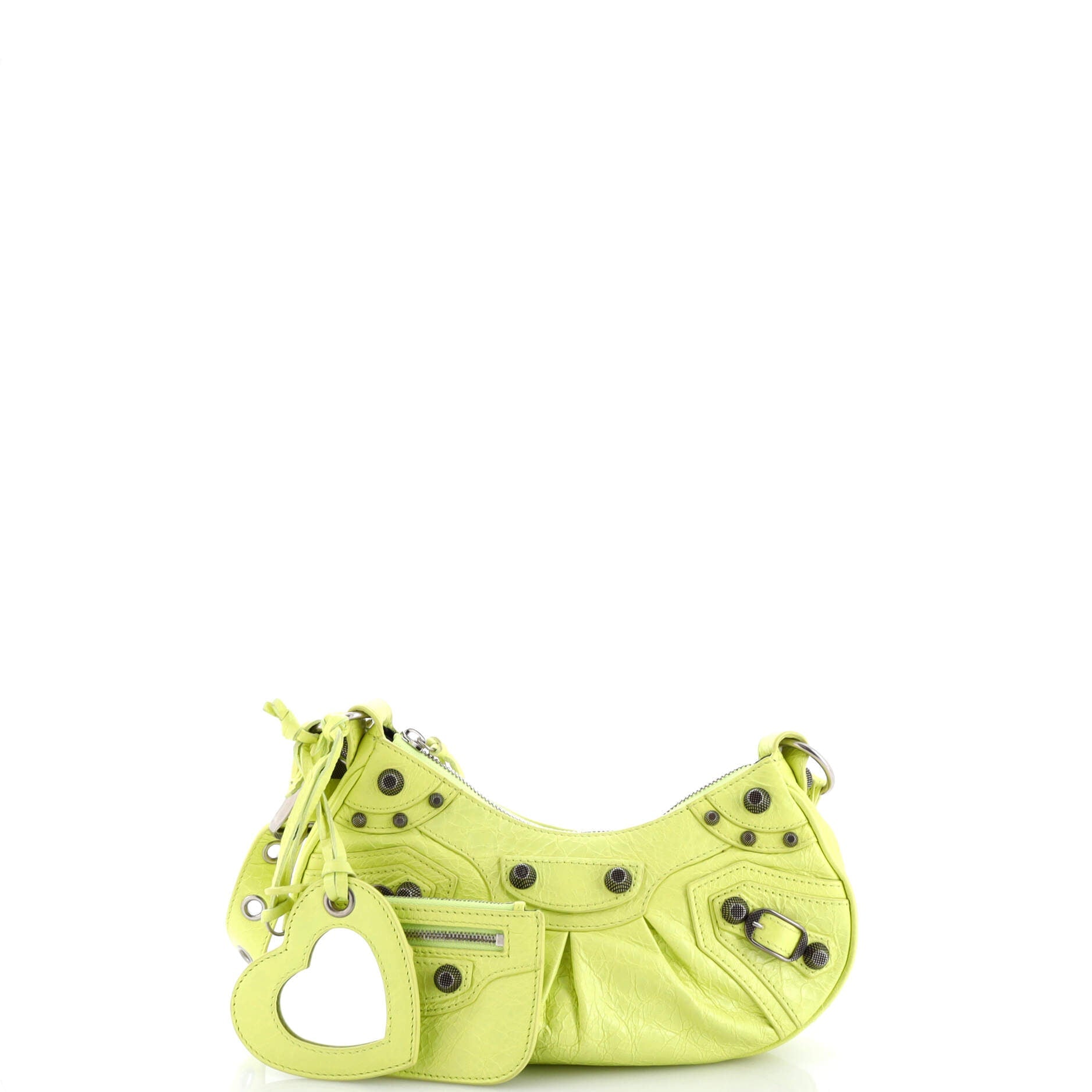 Le Cagole Giant Studs Shoulder Bag Leather XS