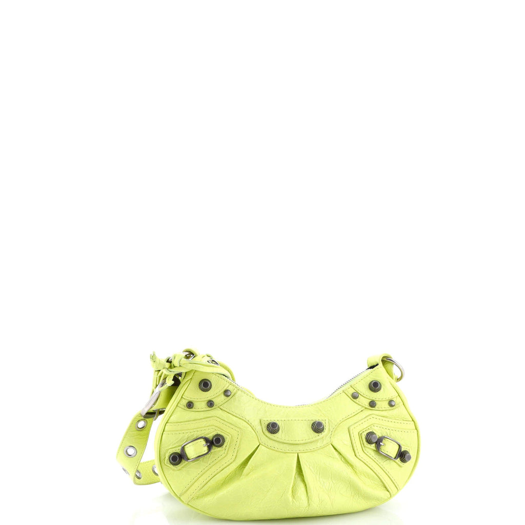 Le Cagole Giant Studs Shoulder Bag Leather XS