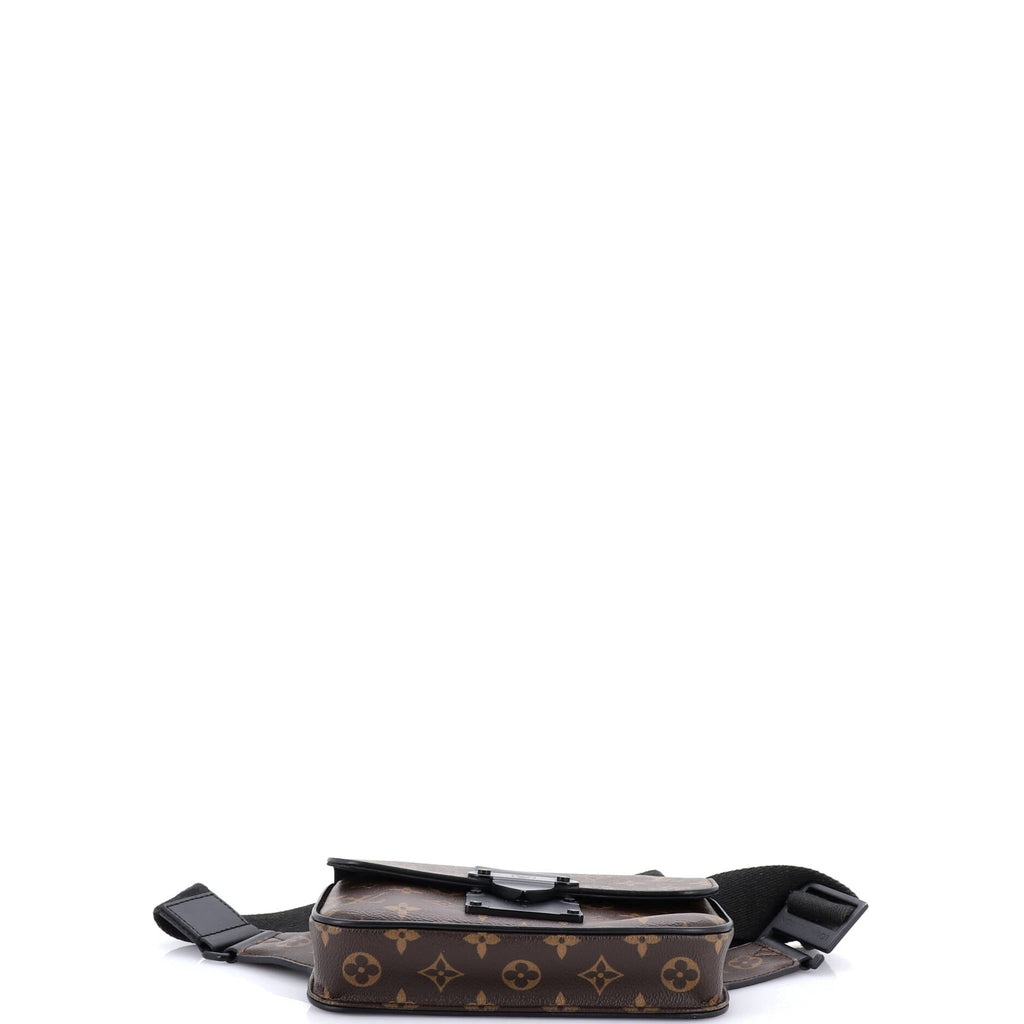 S Lock Sling Bag Macassar Monogram Canvas