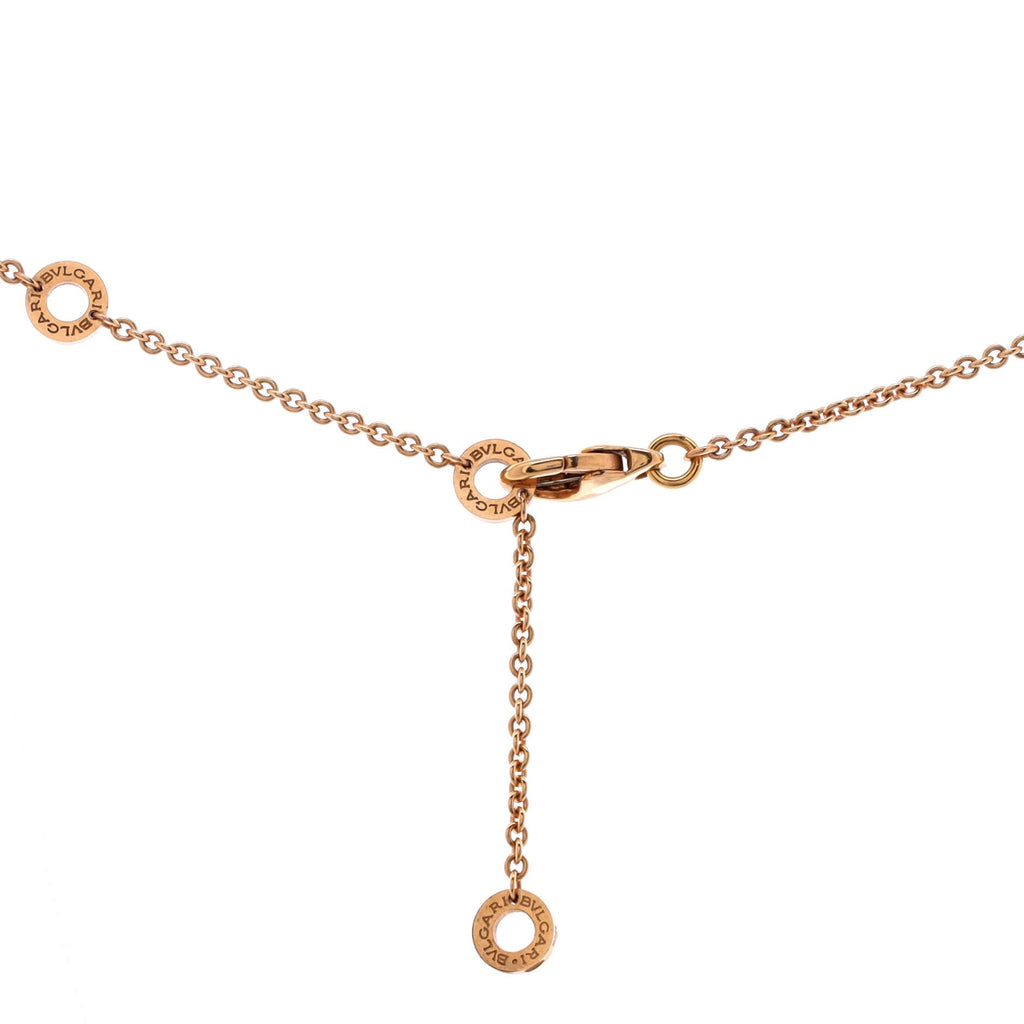 B.Zero1 Pendant Necklace 18K Rose Gold and Ceramic with Diamonds