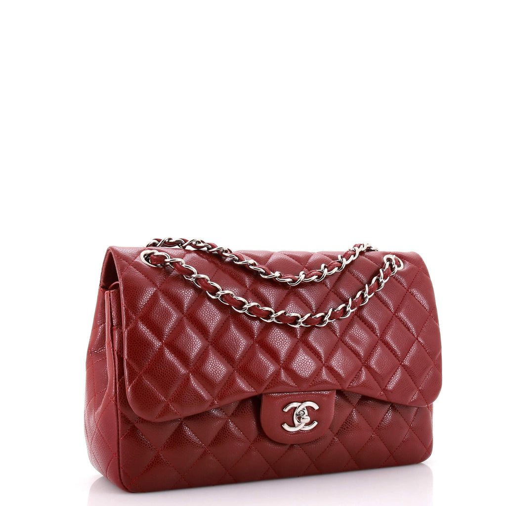 Classic Double Flap Bag Quilted Caviar Jumbo