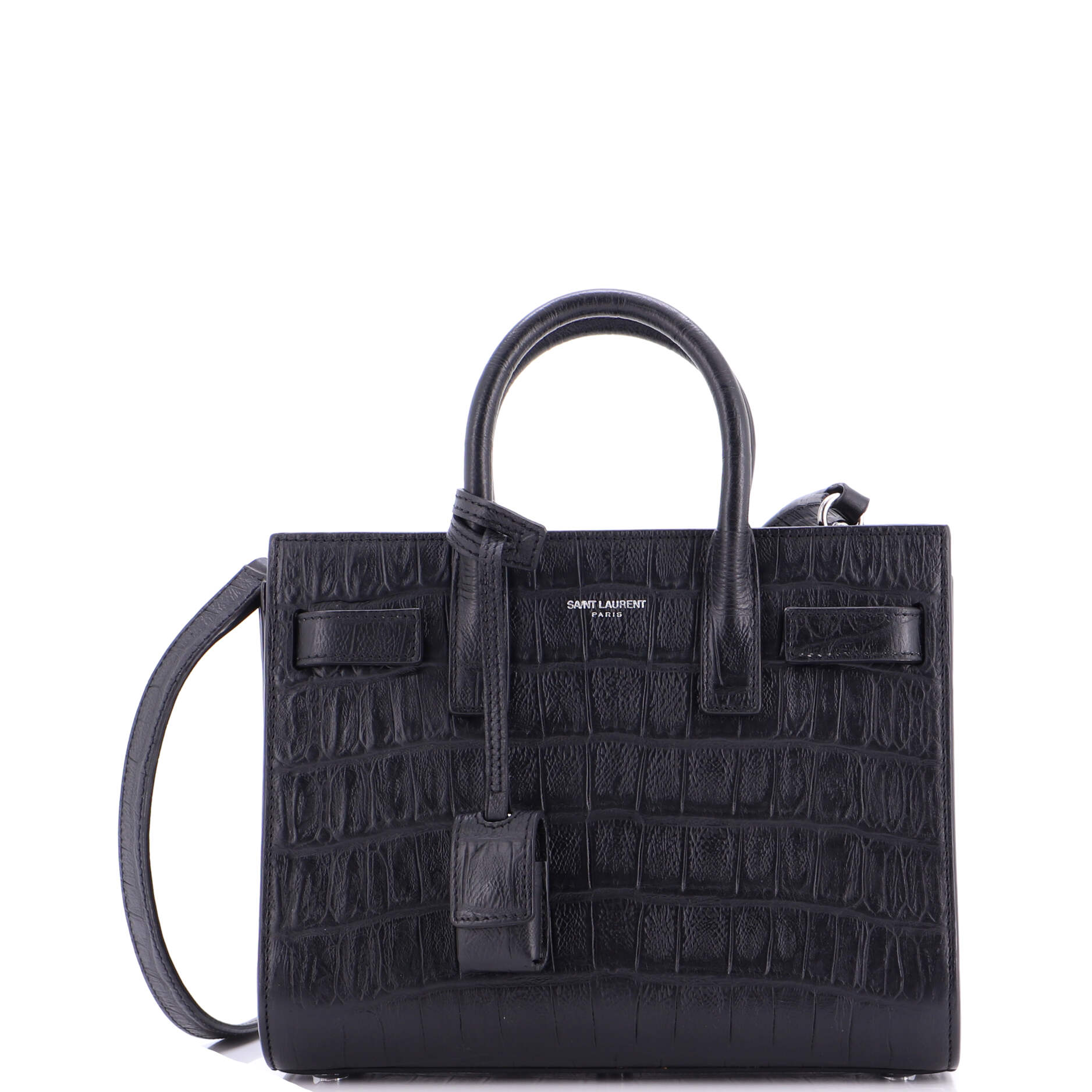 Sac de Jour Bag Crocodile Embossed Leather Nano