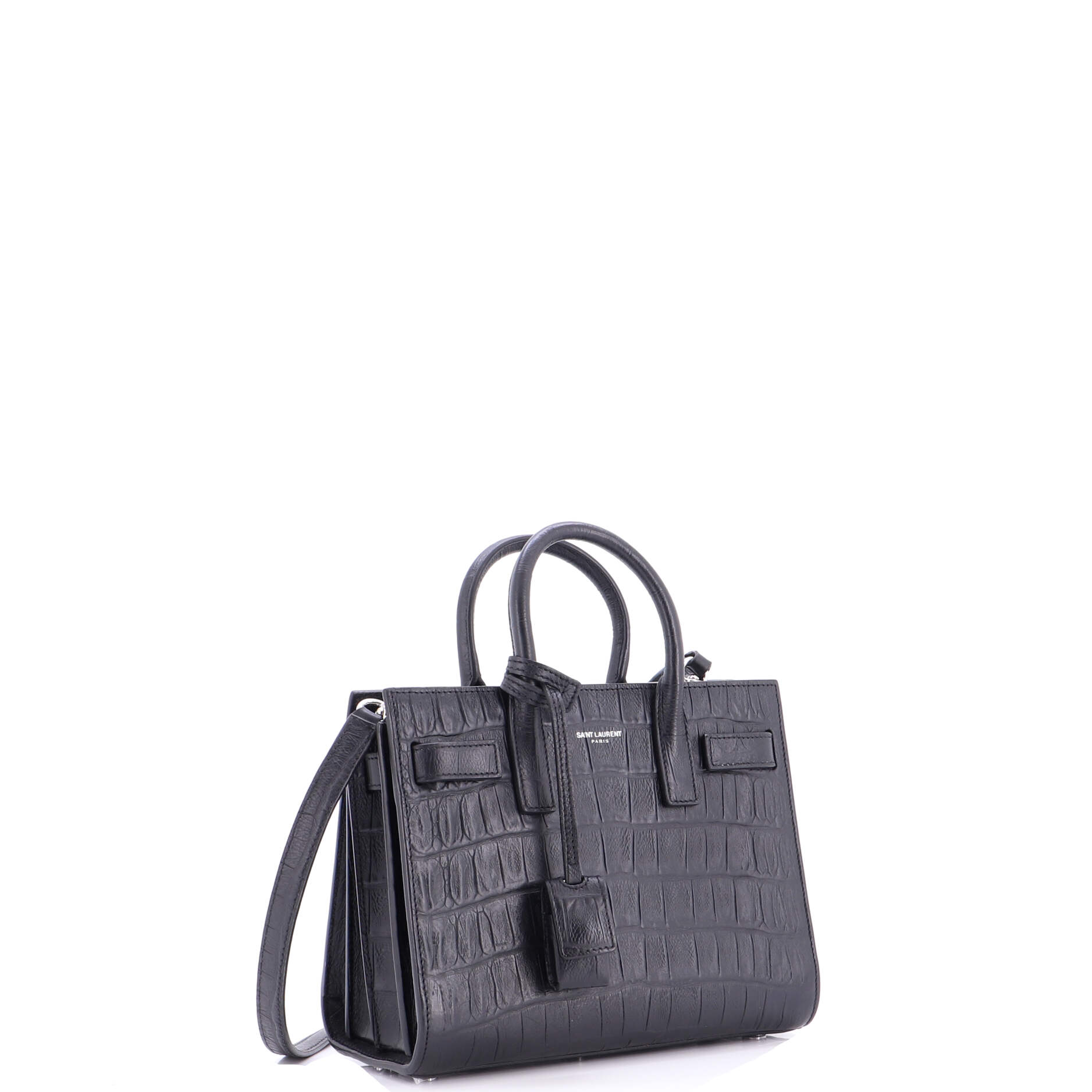 Sac de Jour Bag Crocodile Embossed Leather Nano