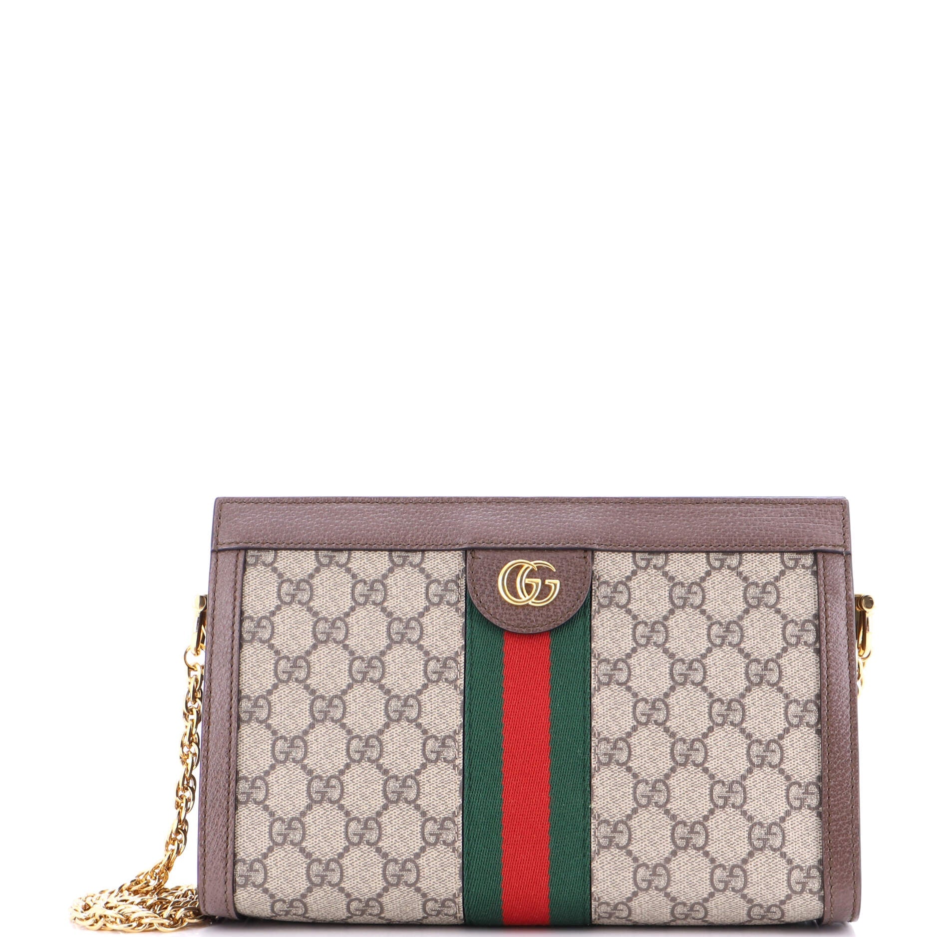 Ophidia Chain Shoulder Bag GG Coated Canvas Small