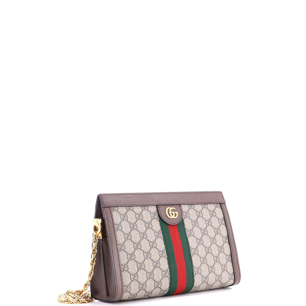 Ophidia Chain Shoulder Bag GG Coated Canvas Small