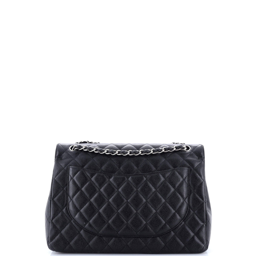 Classic Double Flap Bag Quilted Caviar Maxi