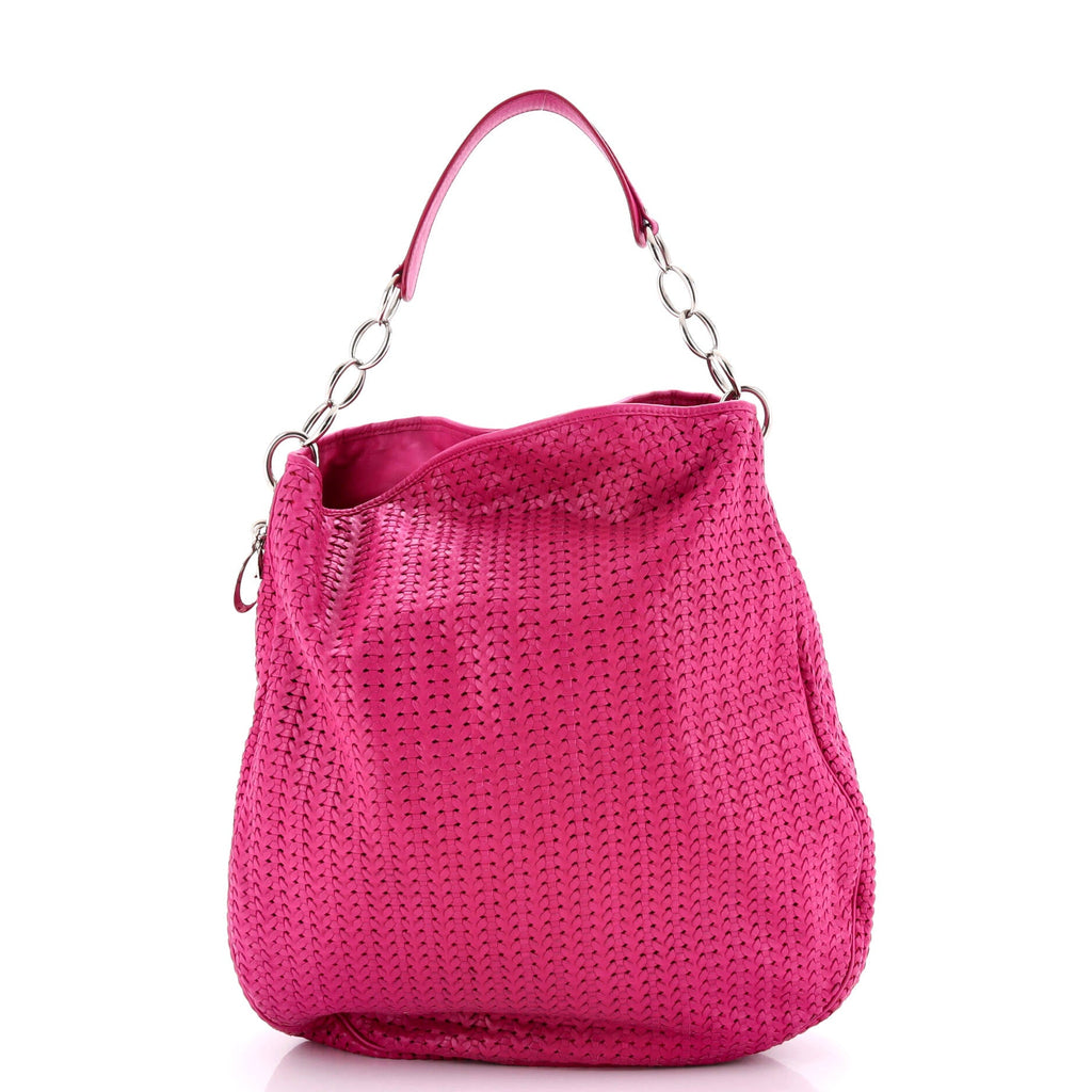 Soft Lady Hobo Woven Leather Large