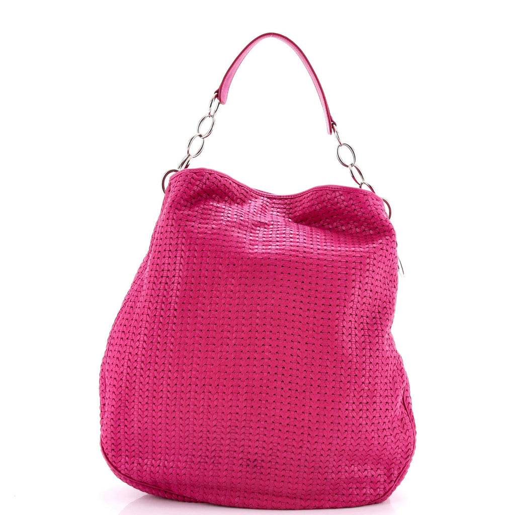 Soft Lady Hobo Woven Leather Large