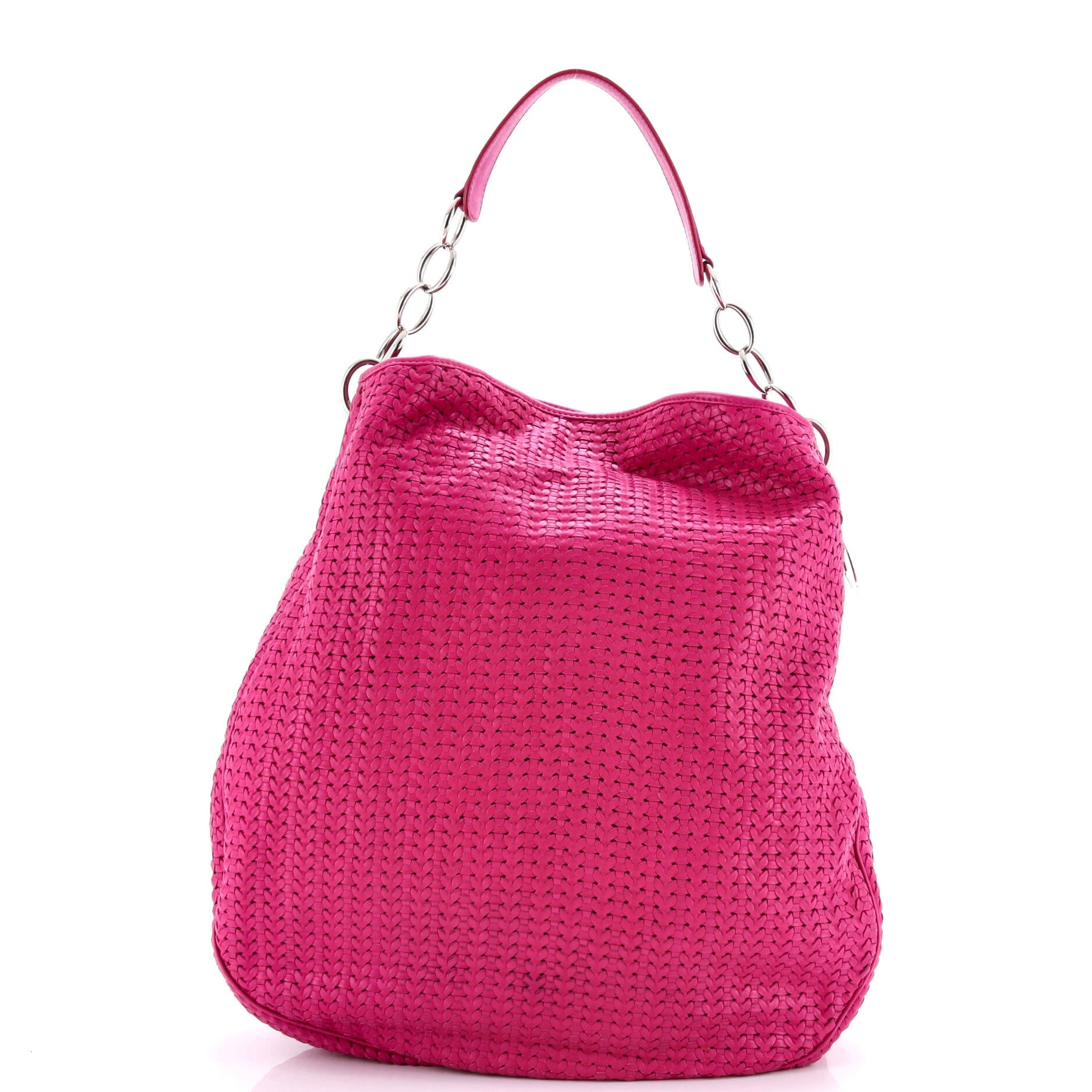 Soft Lady Hobo Woven Leather Large