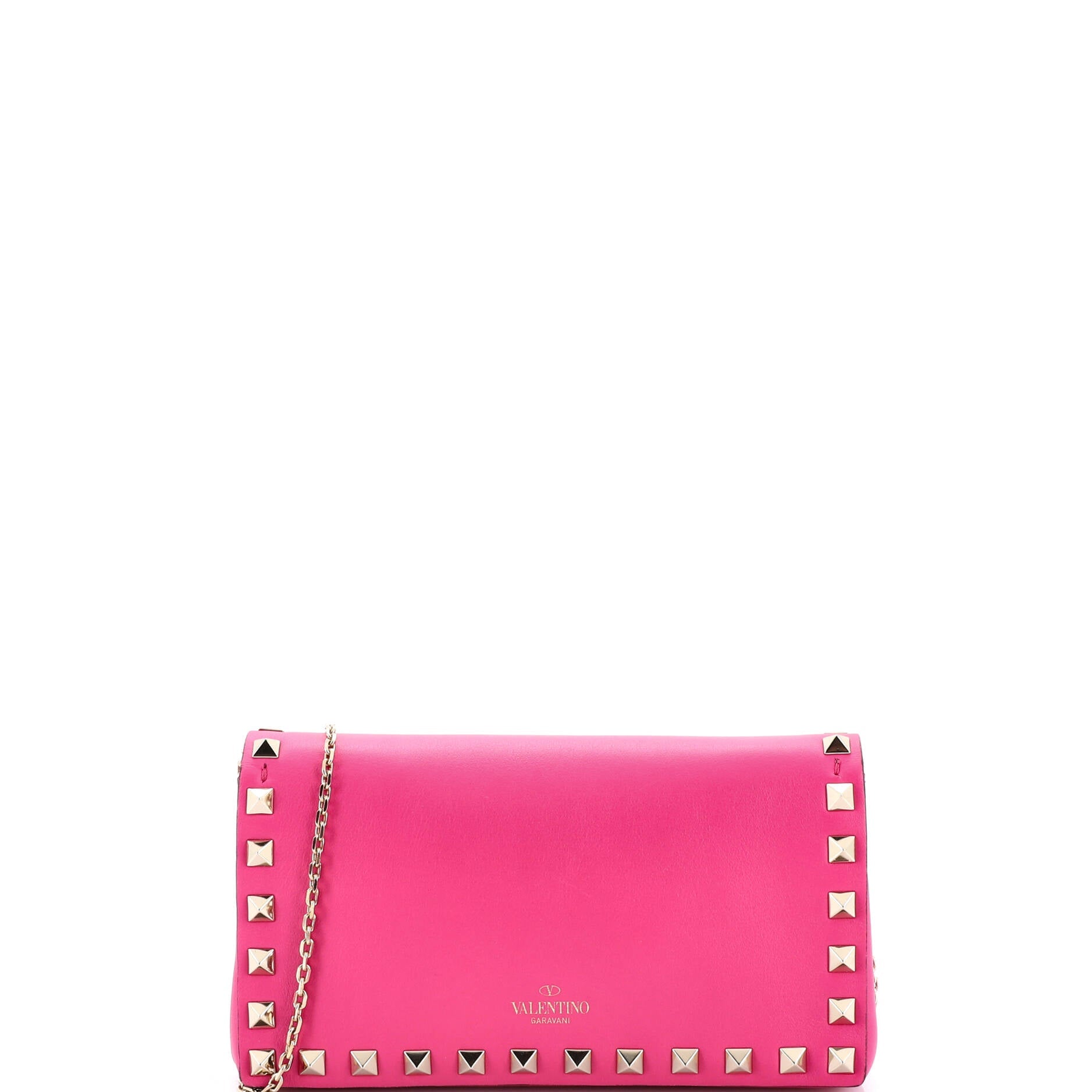 Rockstud Full Flap Chain Crossbody Bag Leather Small