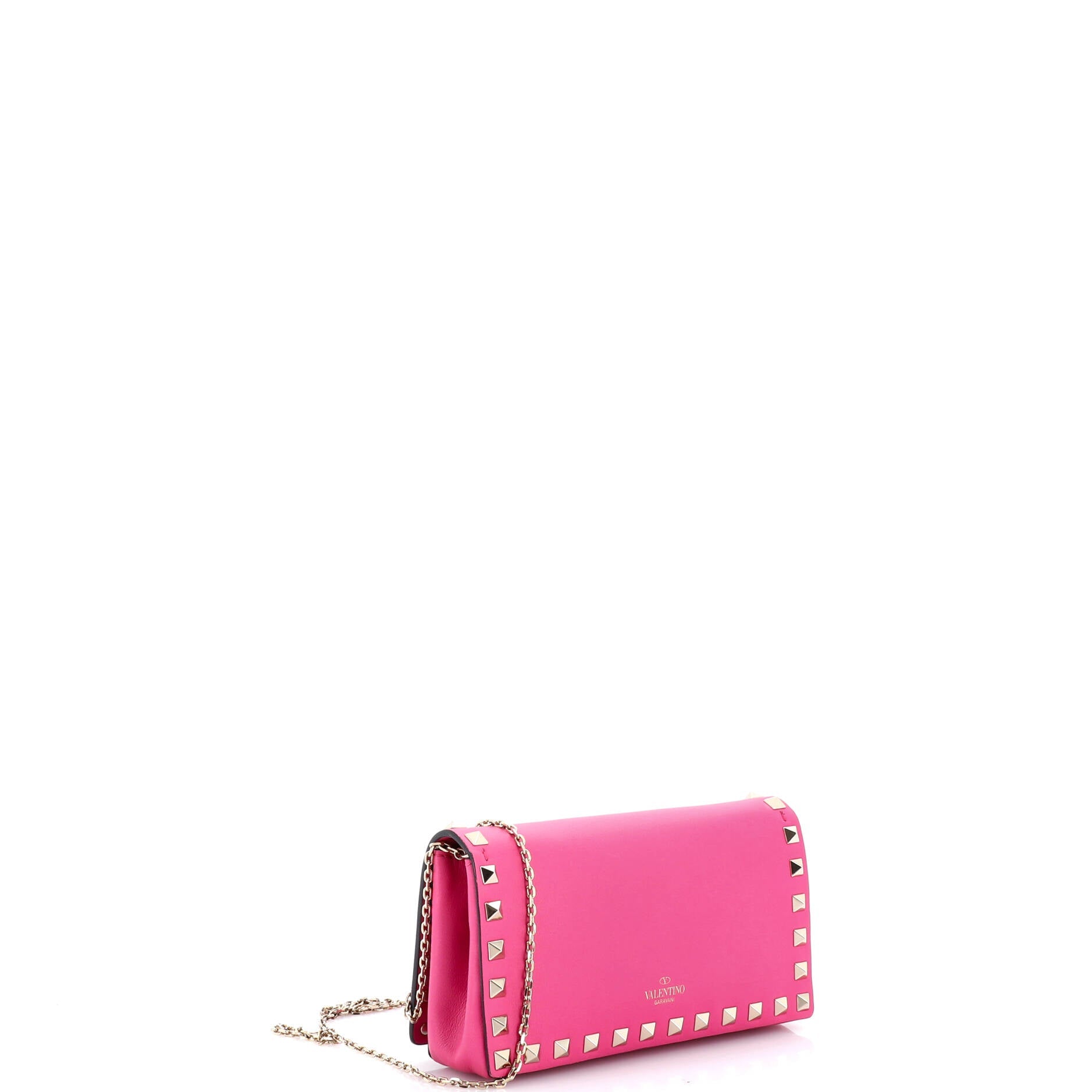 Rockstud Full Flap Chain Crossbody Bag Leather Small