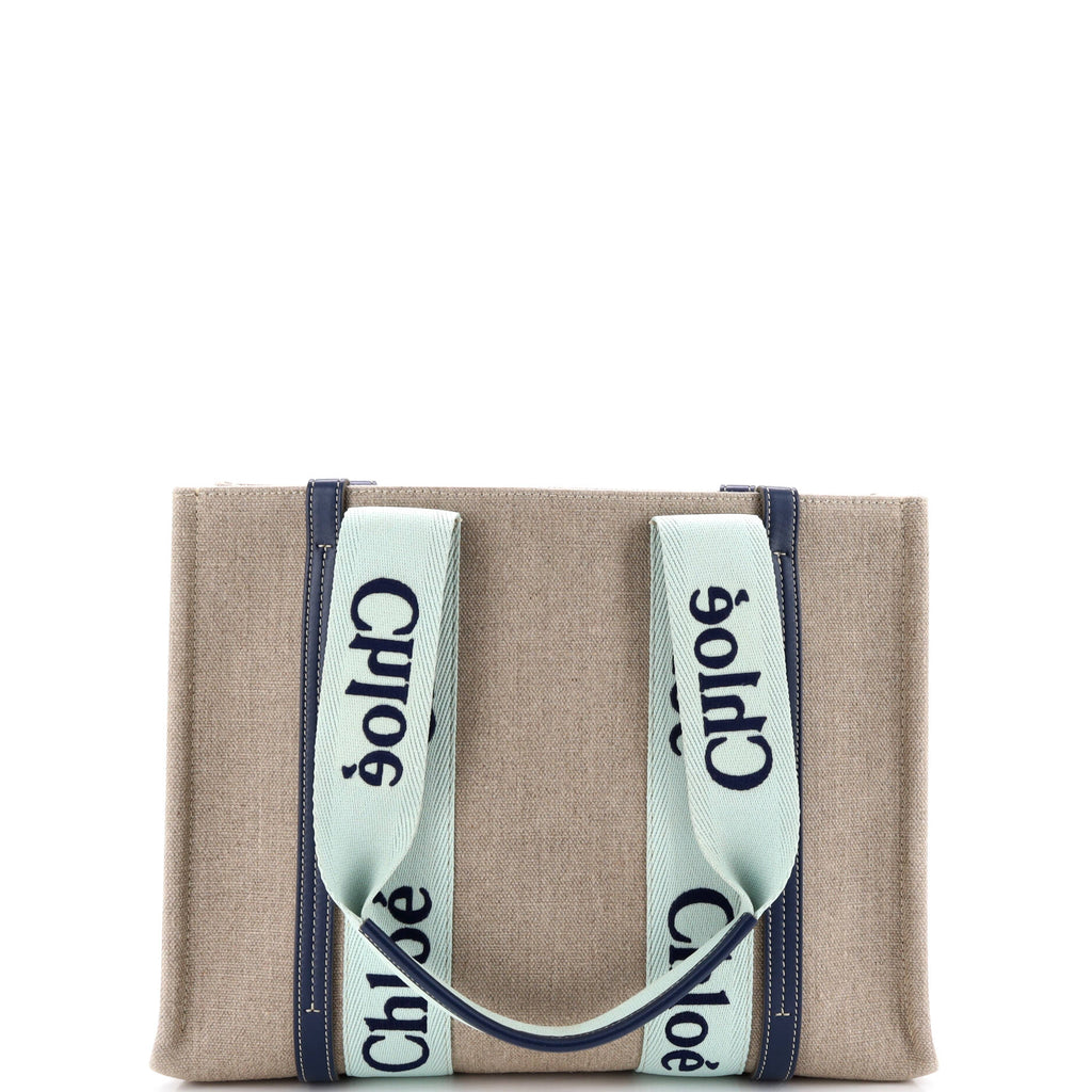 Woody Tote Canvas with Leather Medium