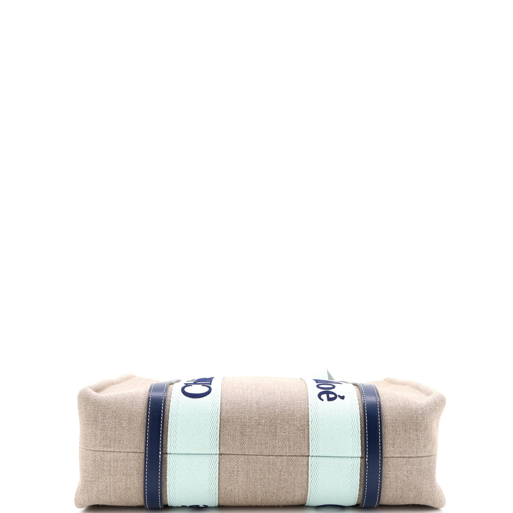 Woody Tote Canvas with Leather Medium