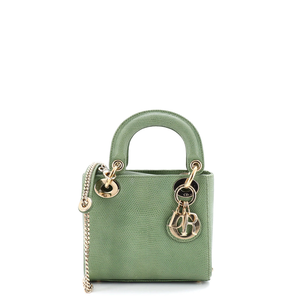 Lady Dior Chain Bag Lizard Mini