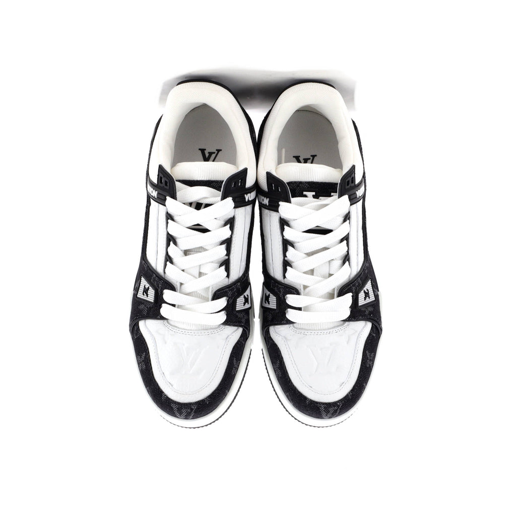 Men's LV Trainer Sneakers Monogram Empreinte Leather and Monogram Denim