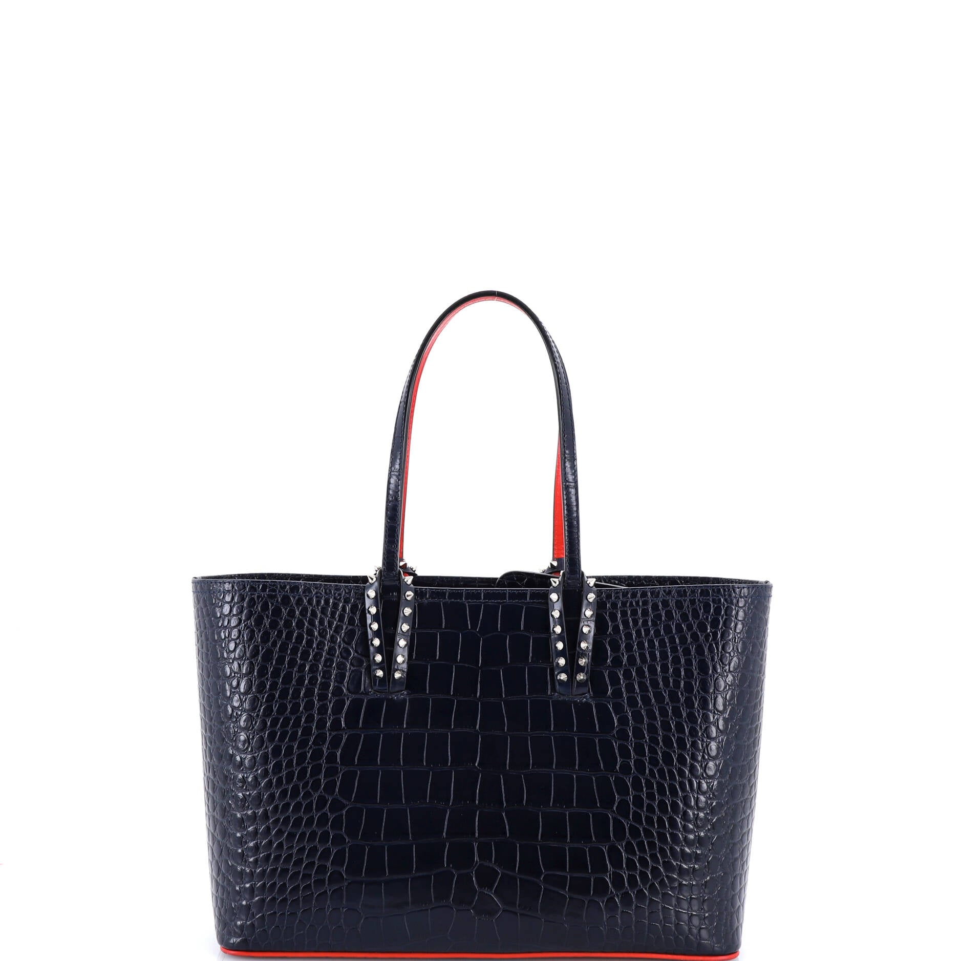 Cabata East West Tote Crocodile Embossed Leather Small