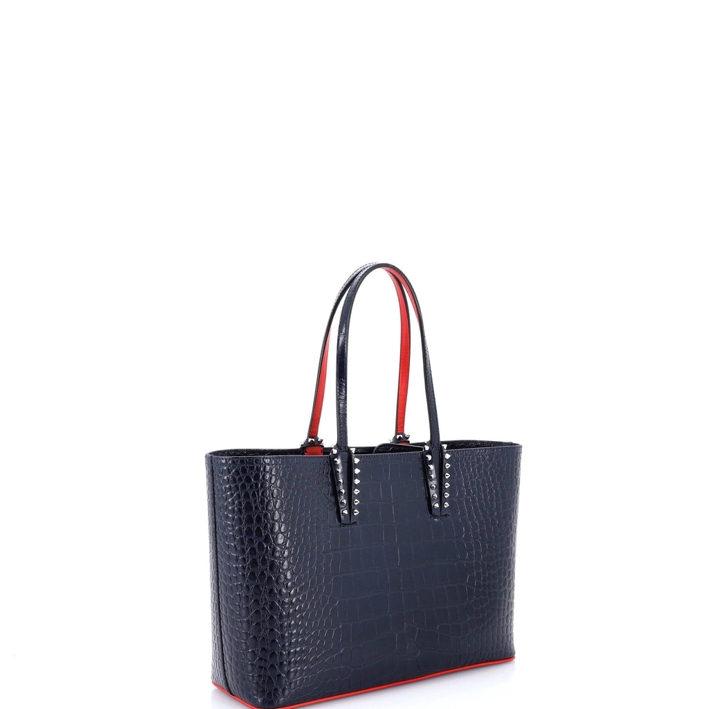 Cabata East West Tote Crocodile Embossed Leather Small