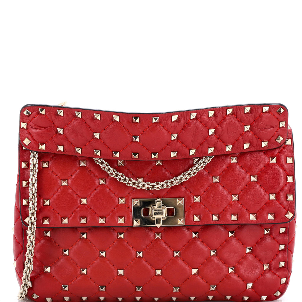 Rockstud Spike Flap Bag Quilted Leather Medium