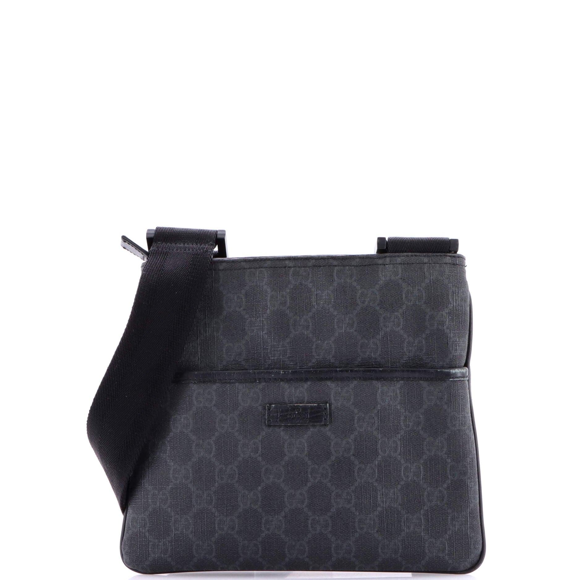 Flat Messenger Bag GG Coated Canvas Small