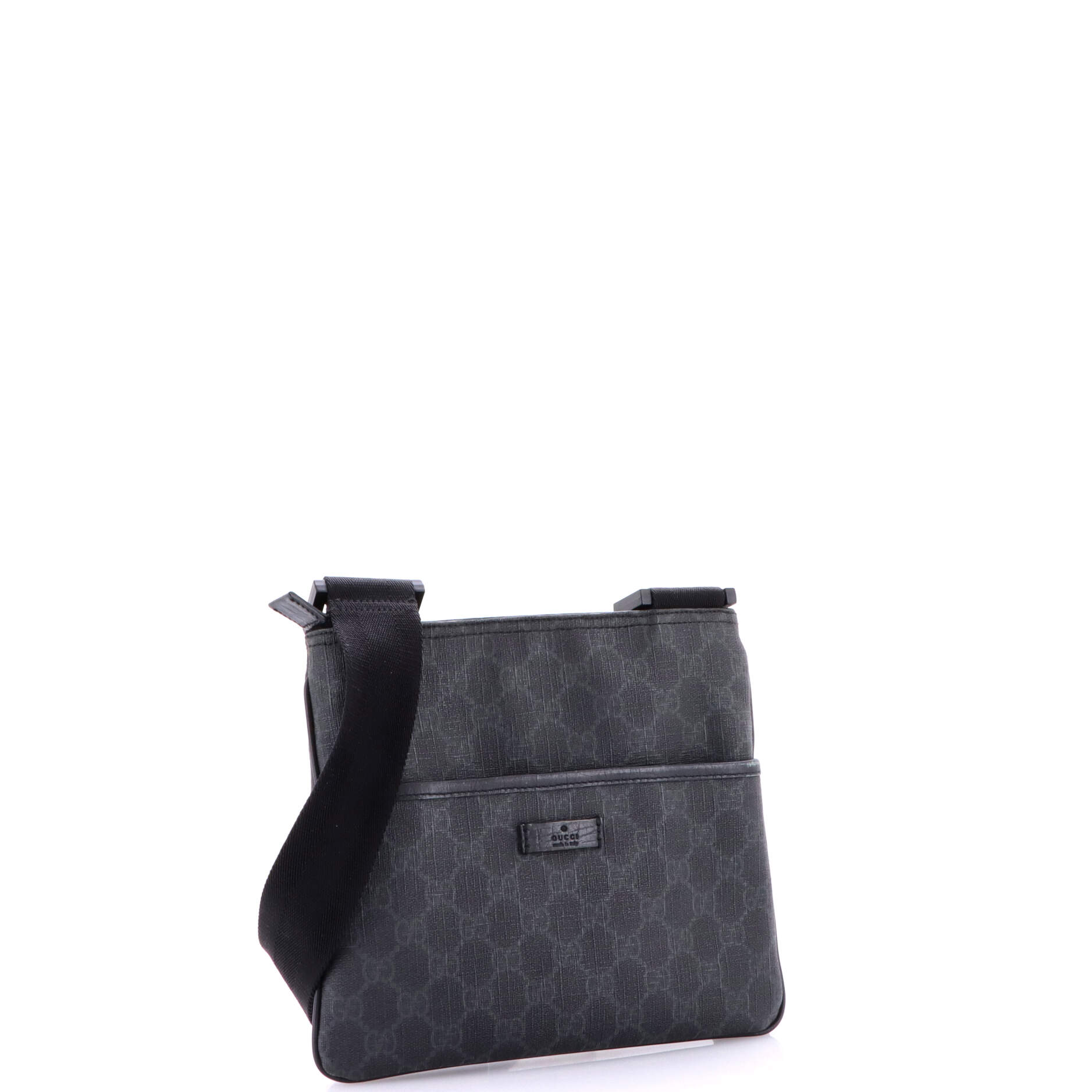 Flat Messenger Bag GG Coated Canvas Small