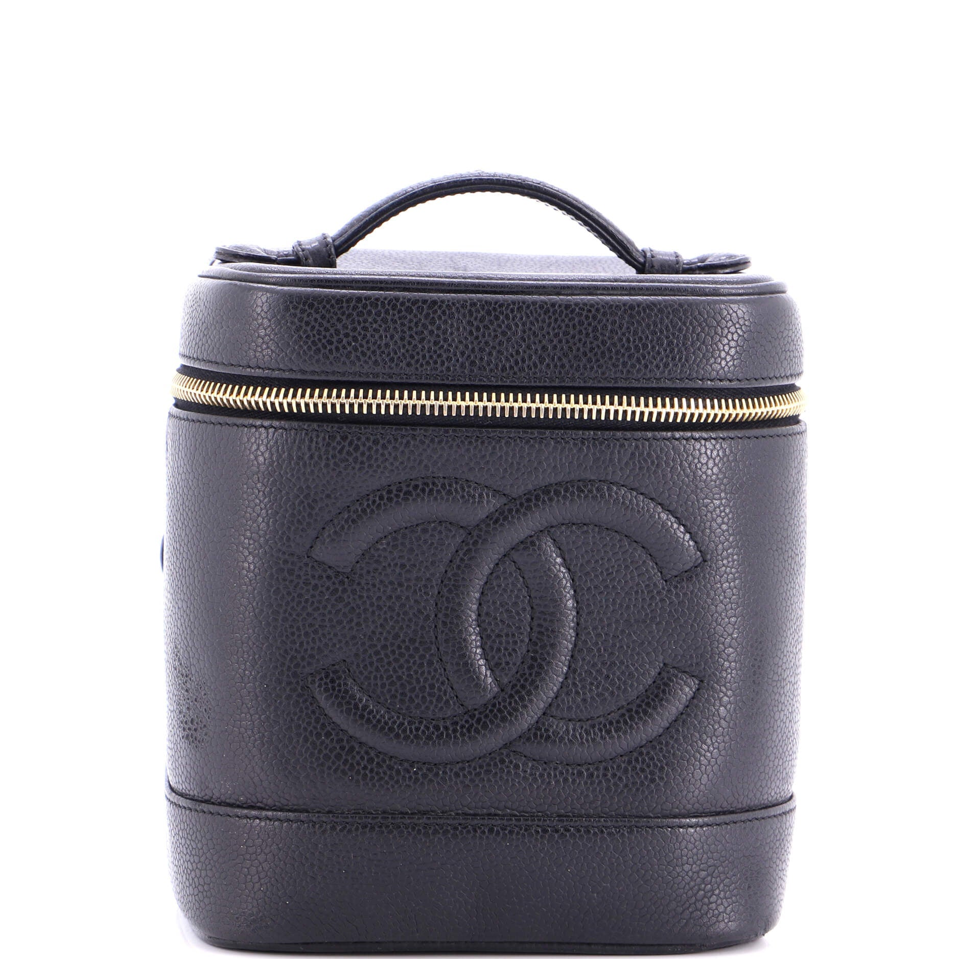Vintage Timeless Cosmetic Case Caviar Tall
